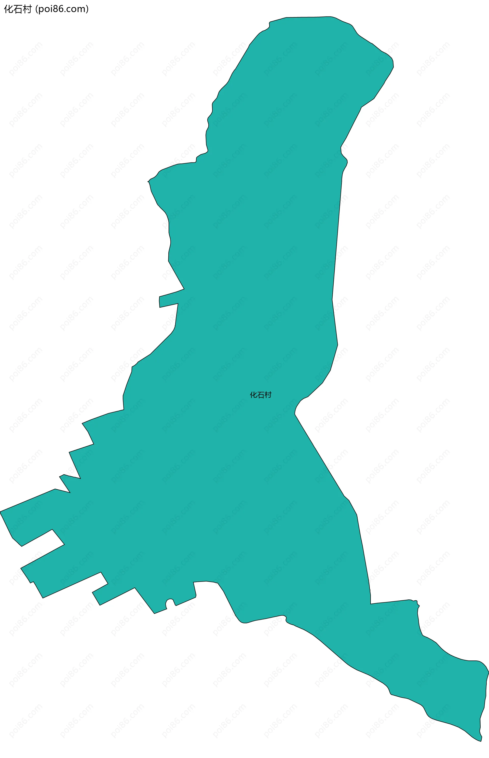 化石村边界地图