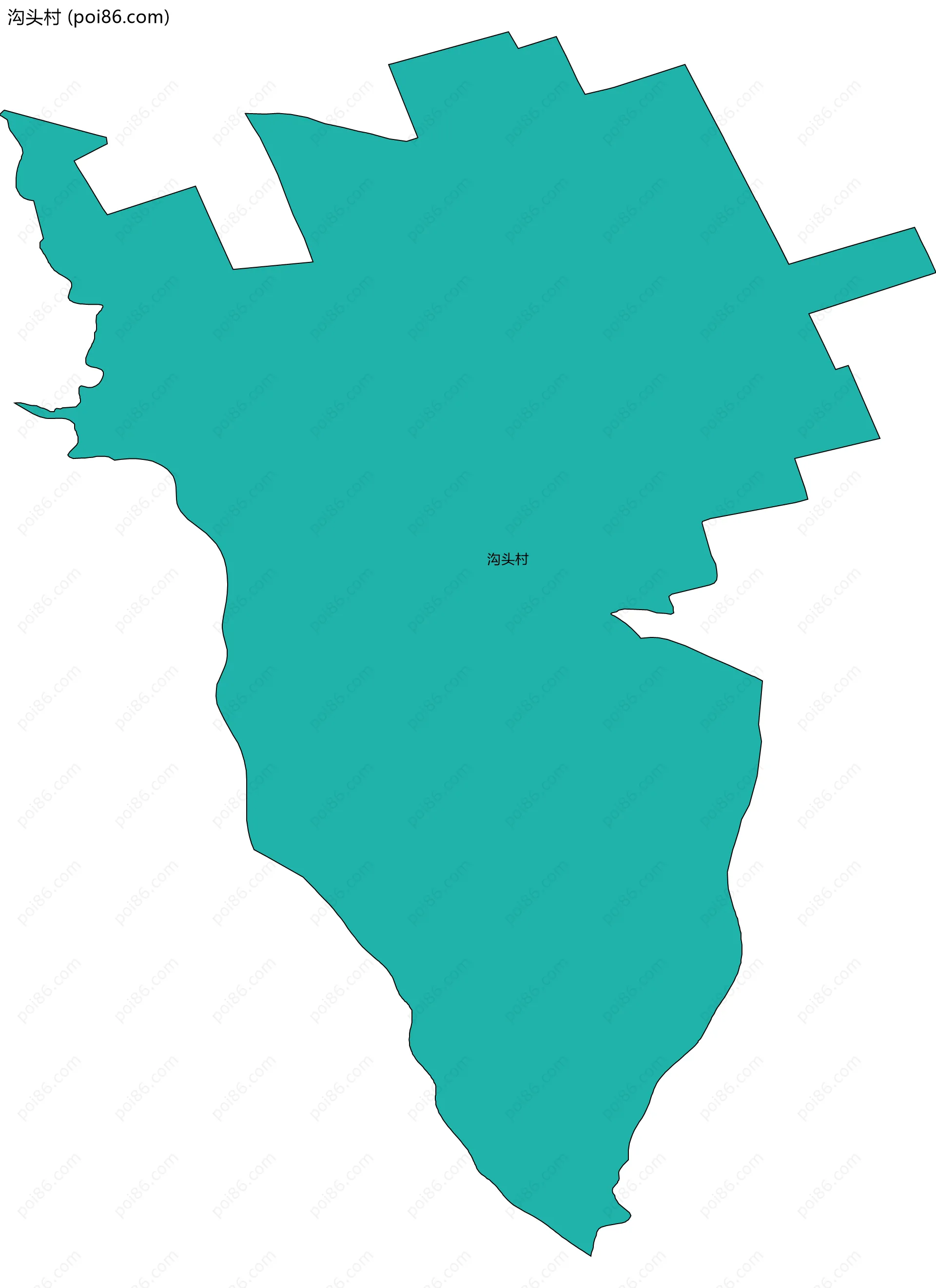 沟头村边界地图