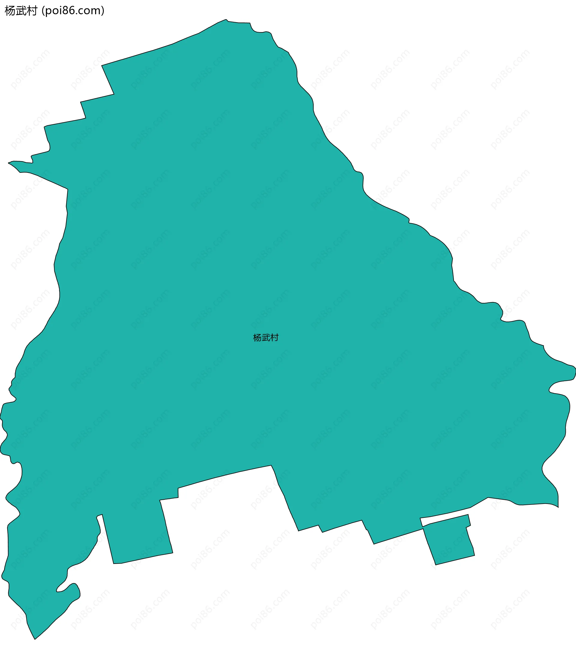 杨武村边界地图