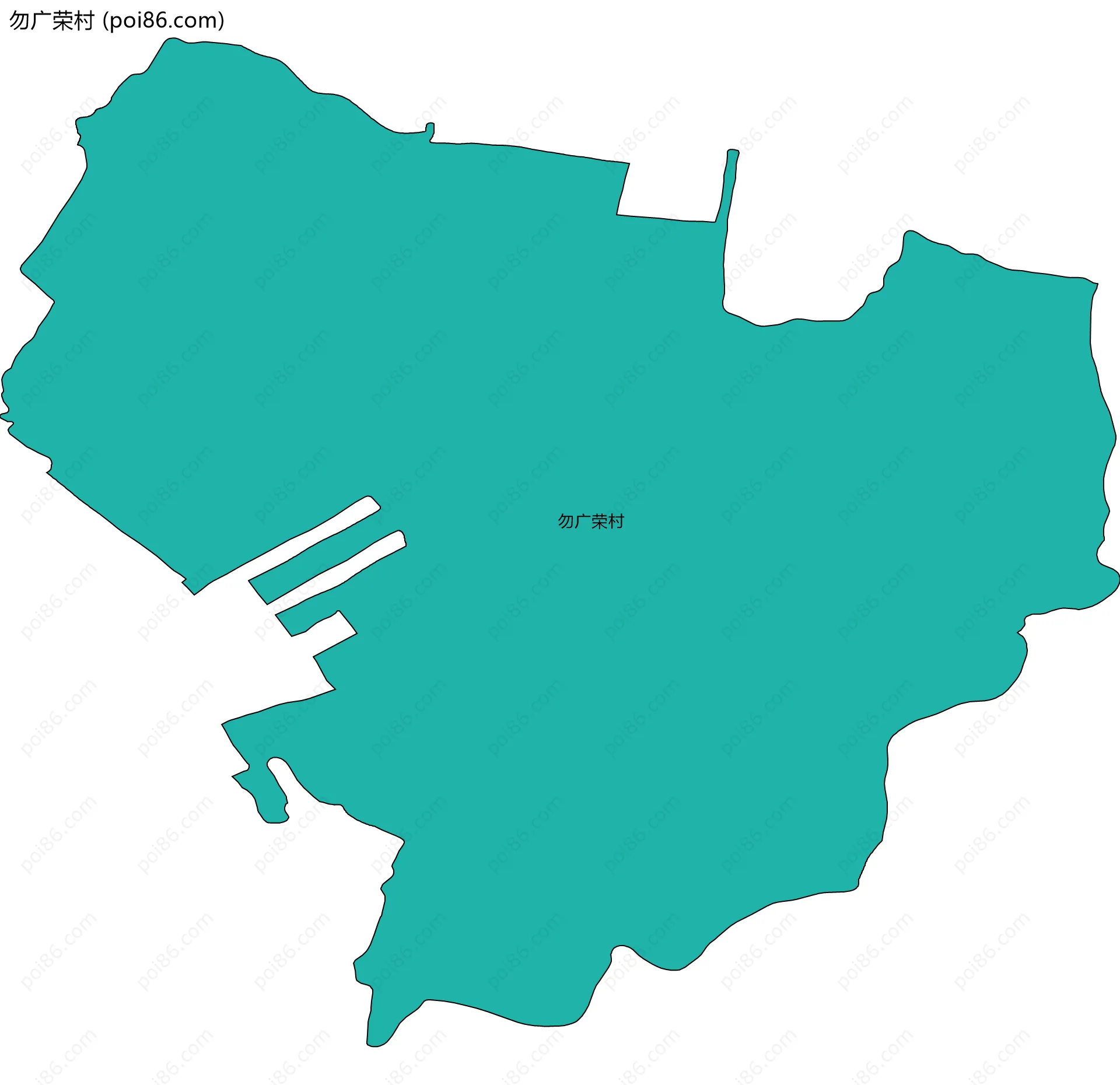 勿广荣村边界地图