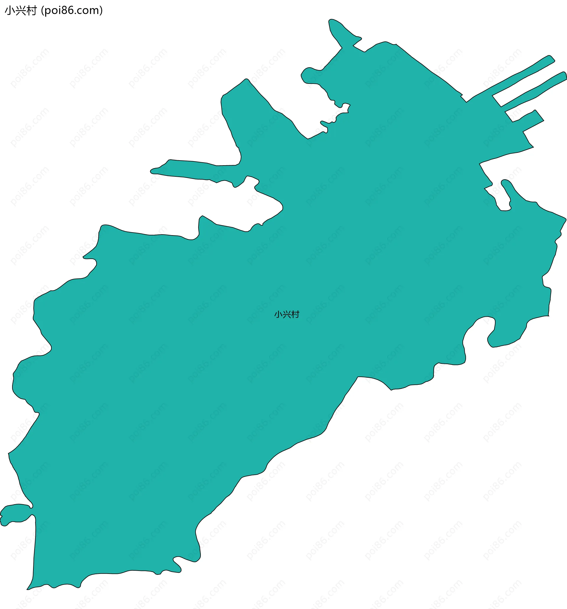 小兴村边界地图