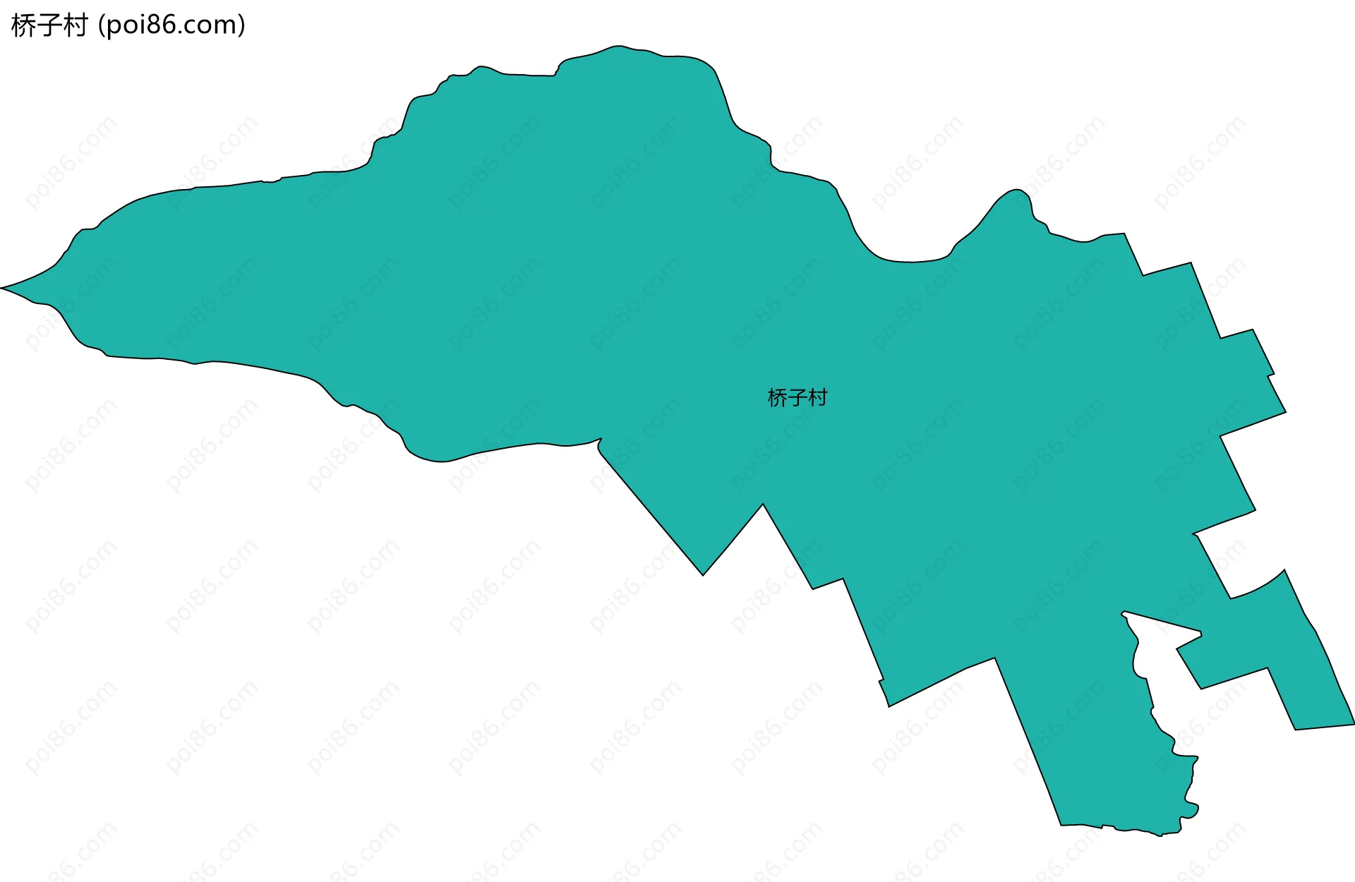 桥子村边界地图