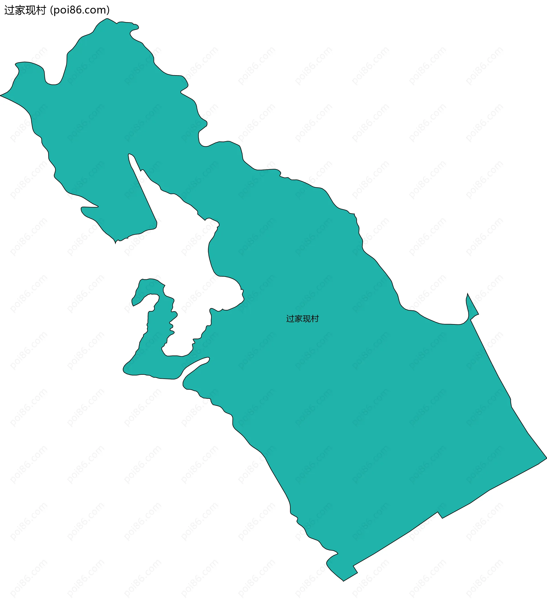 过家现村边界地图
