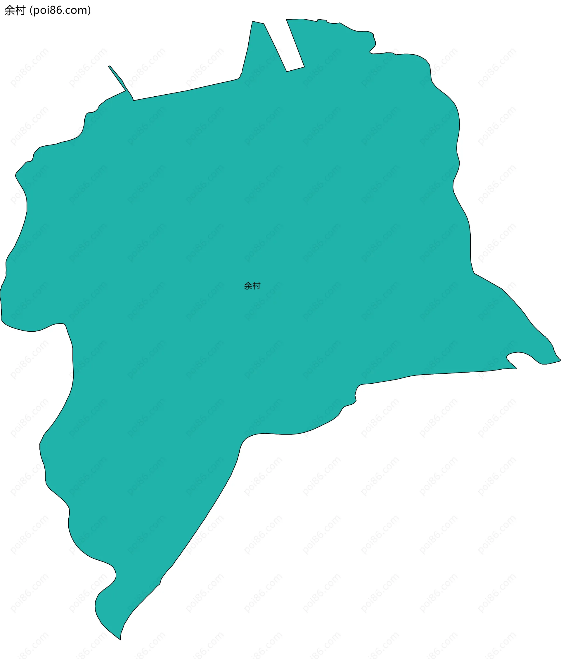 余村边界地图