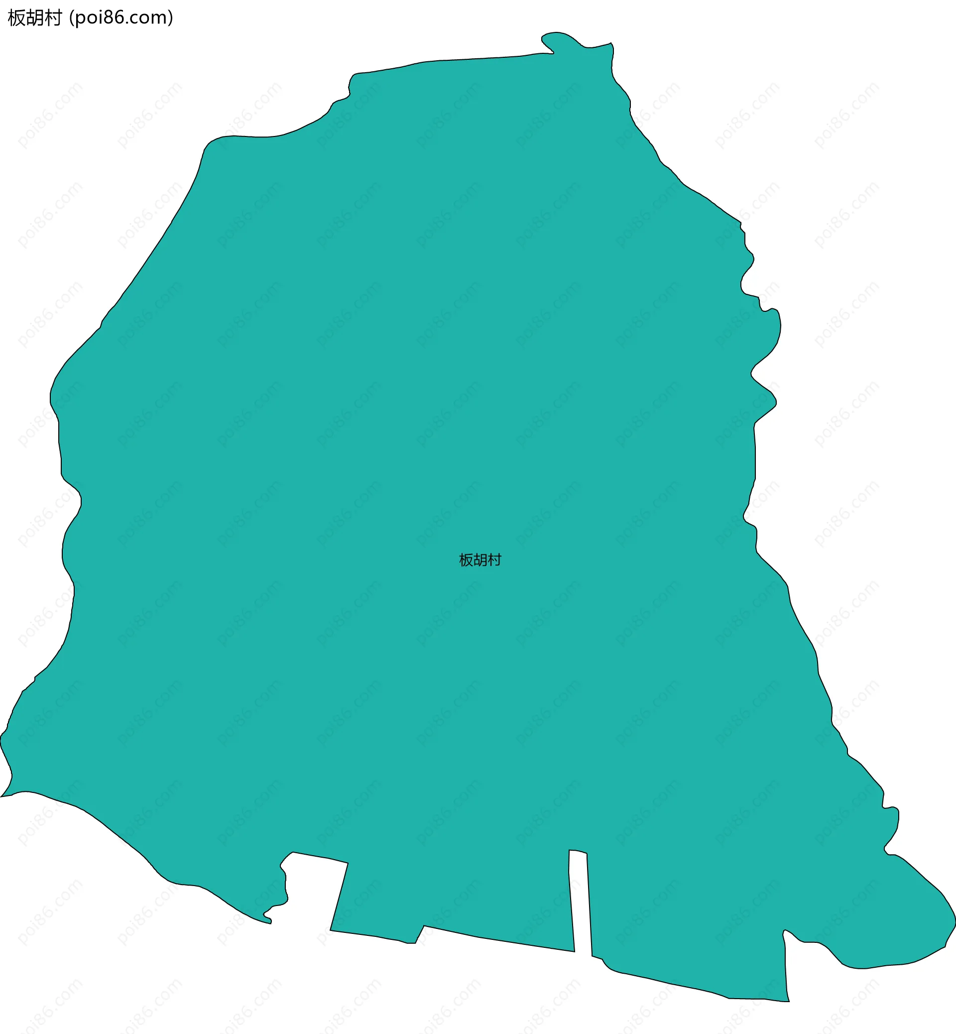 板胡村边界地图