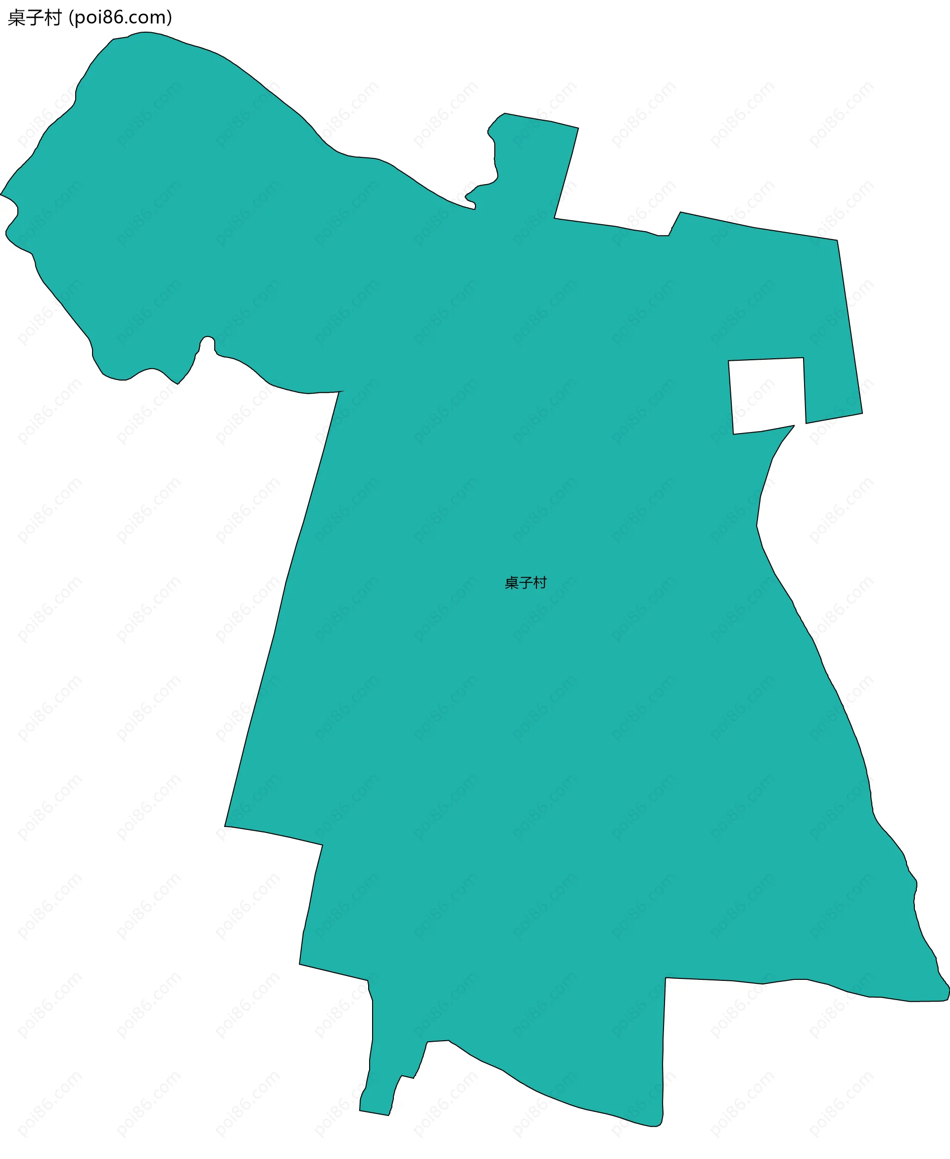 桌子村边界地图