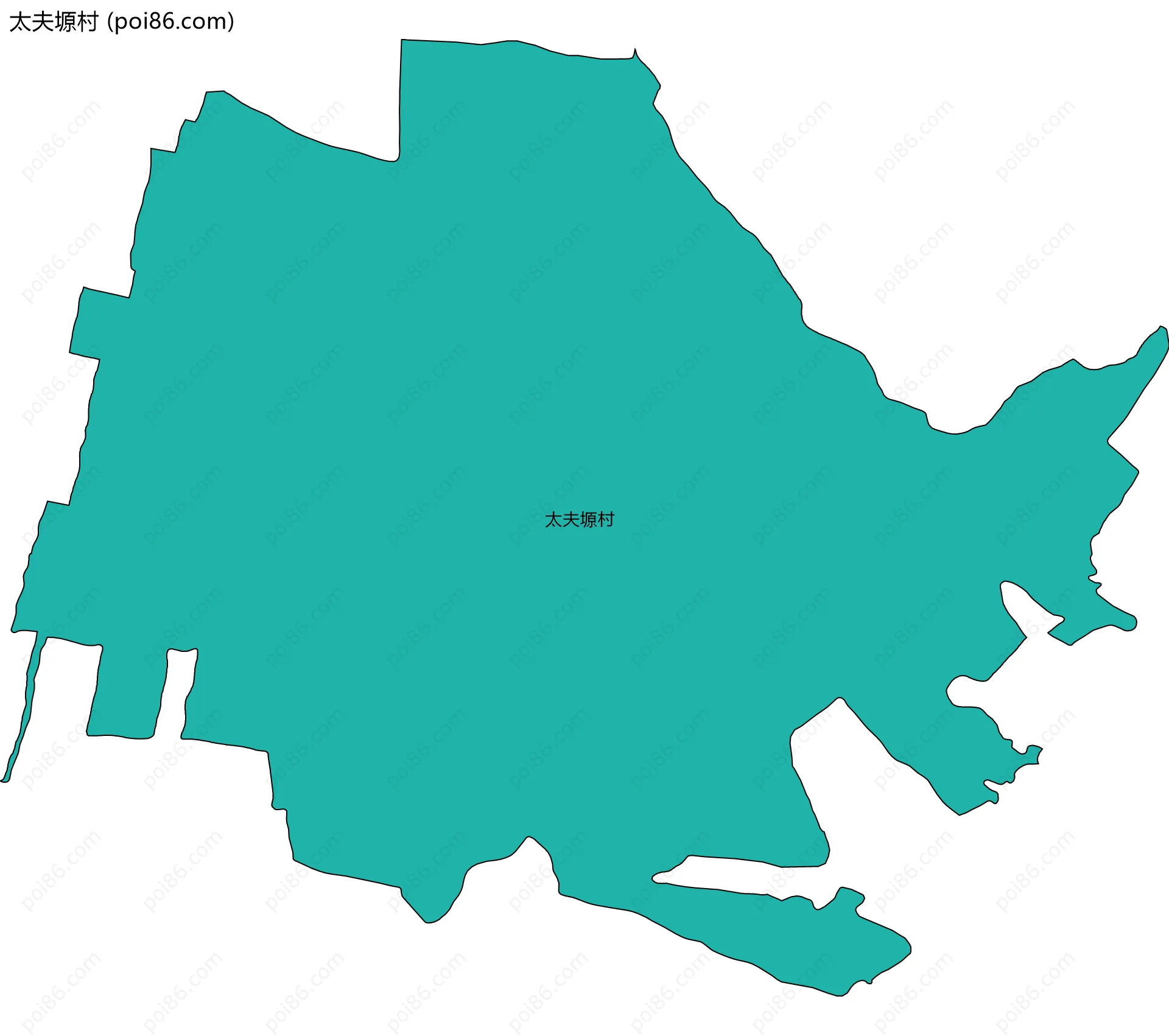 太夫塬村边界地图