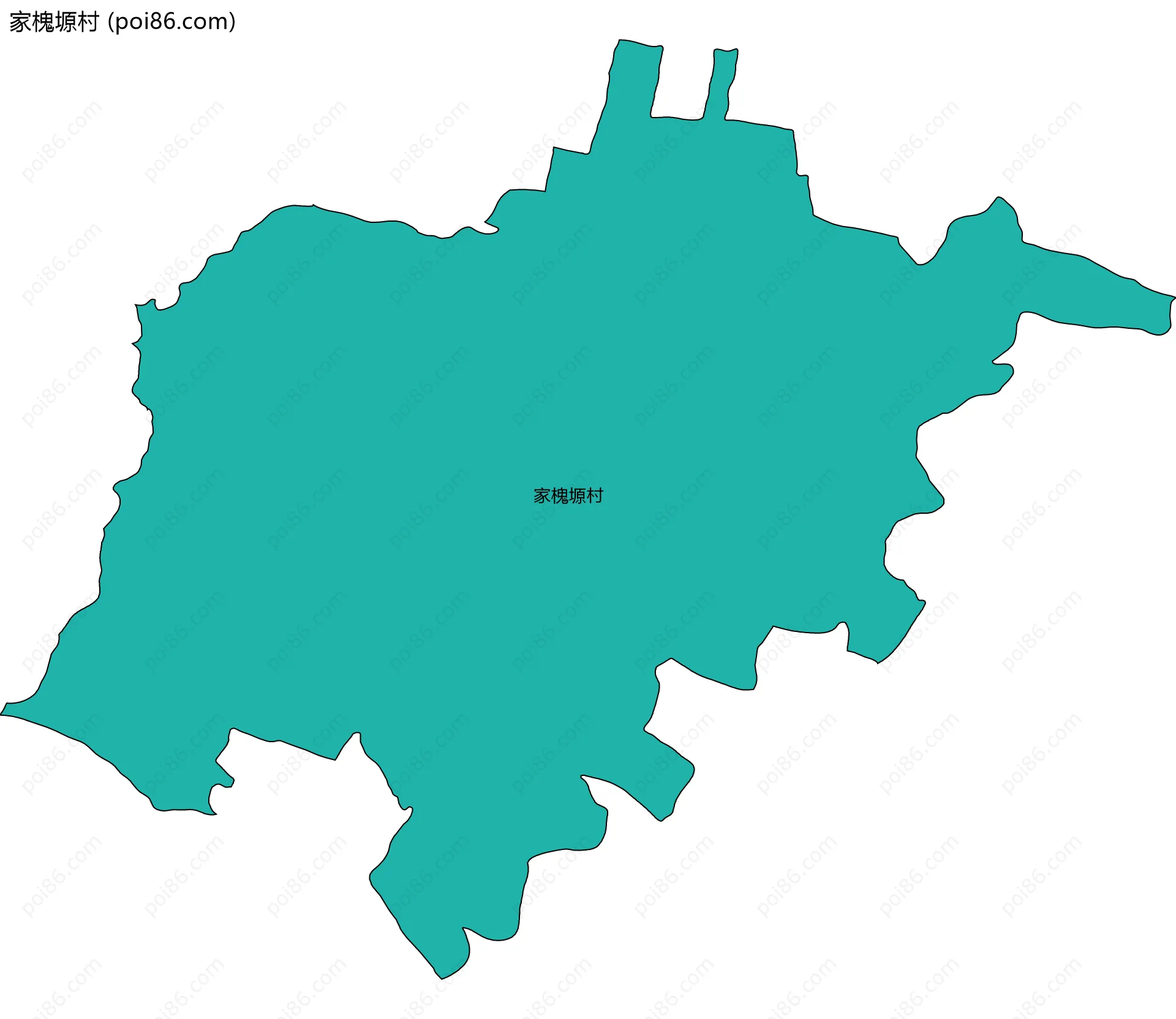 家槐塬村边界地图