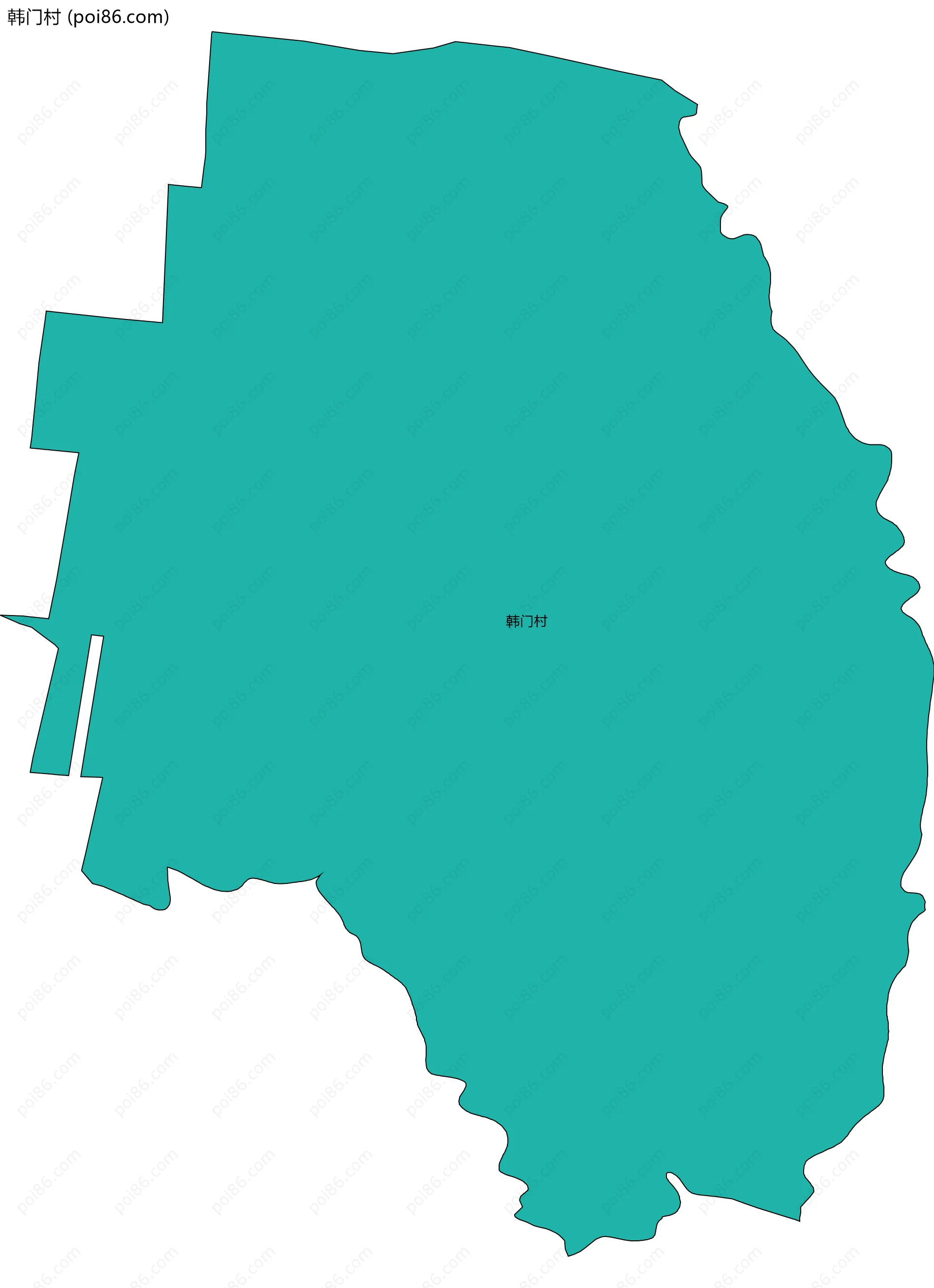 韩门村边界地图