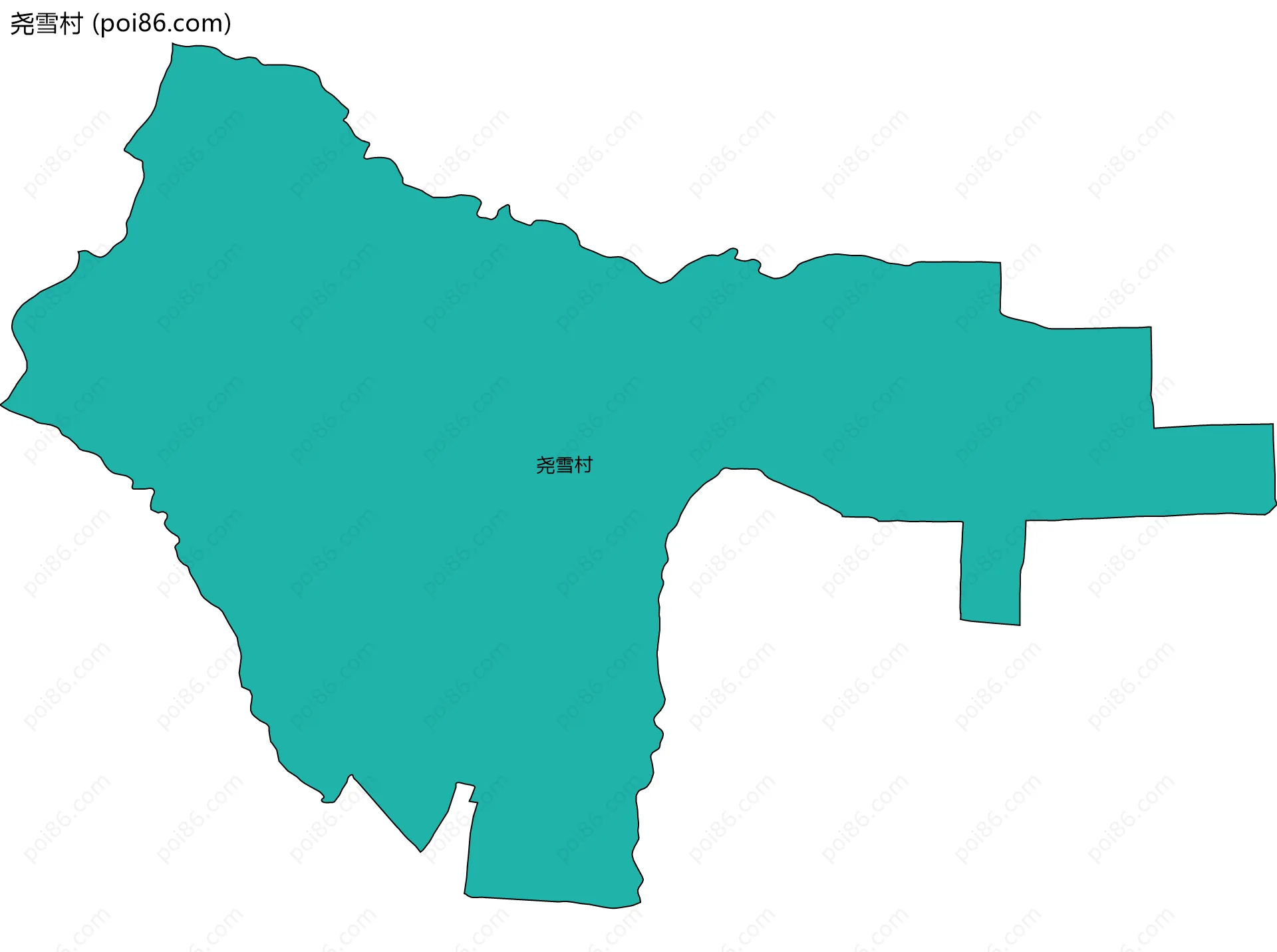 尧雪村边界地图