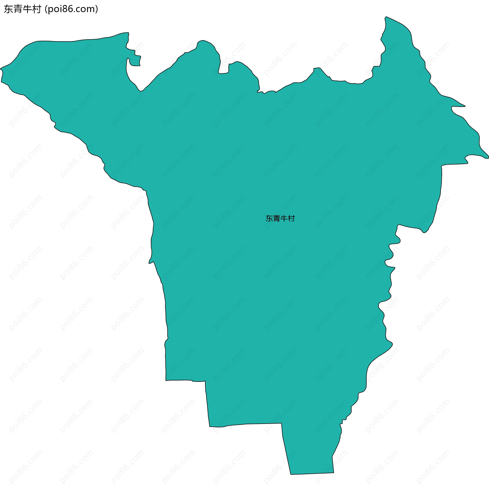 东青牛村边界地图