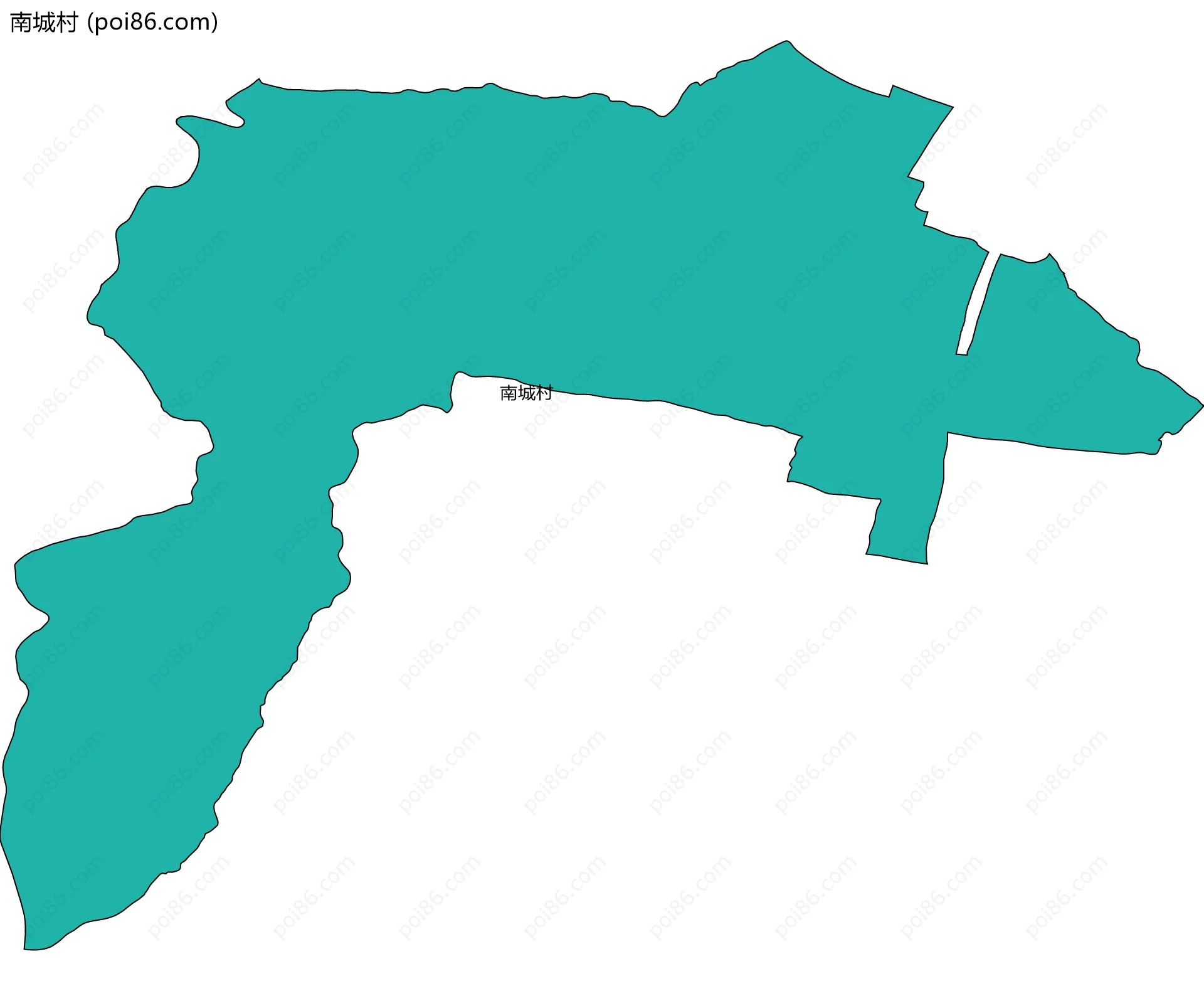 南城村边界地图