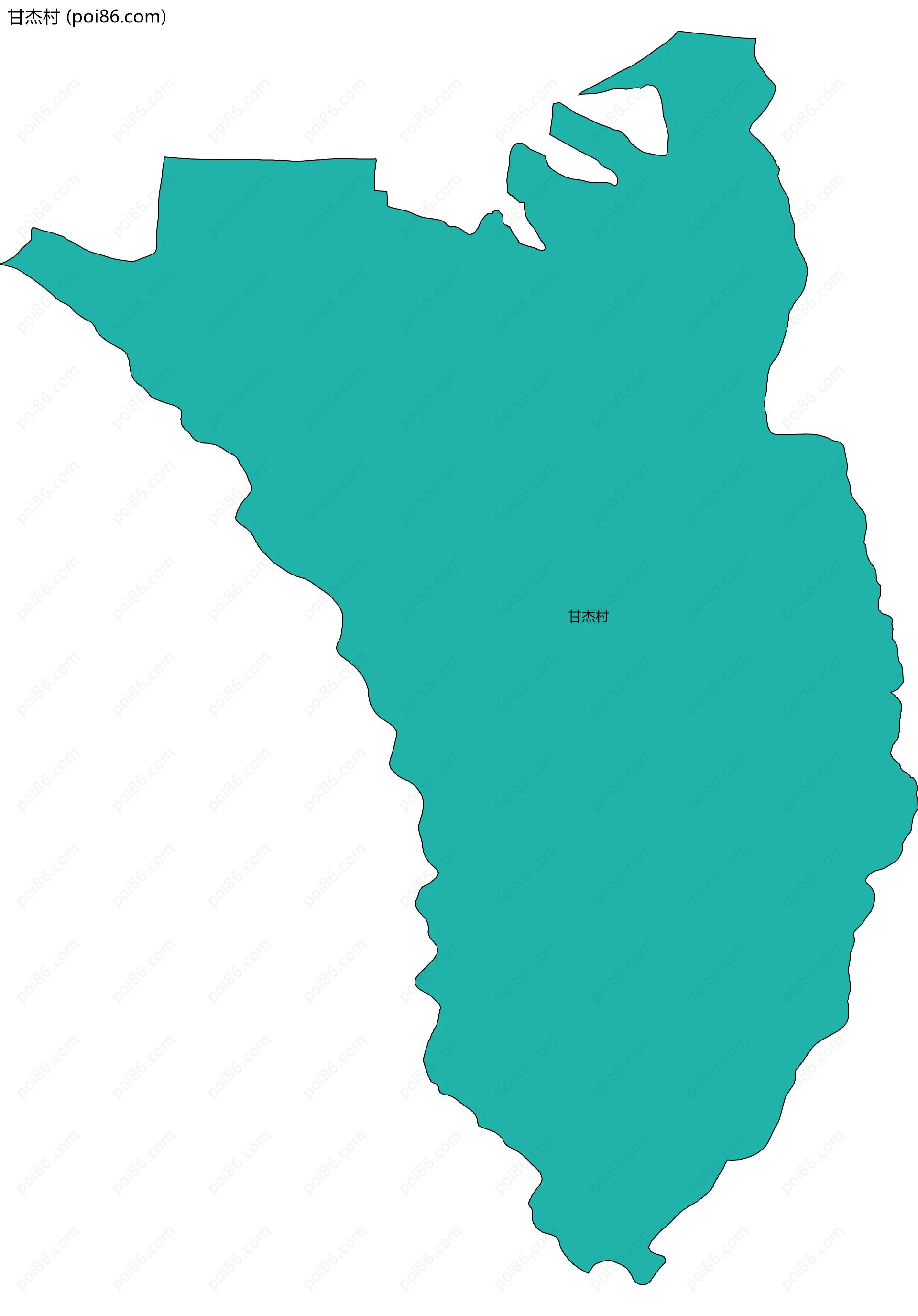 甘杰村边界地图