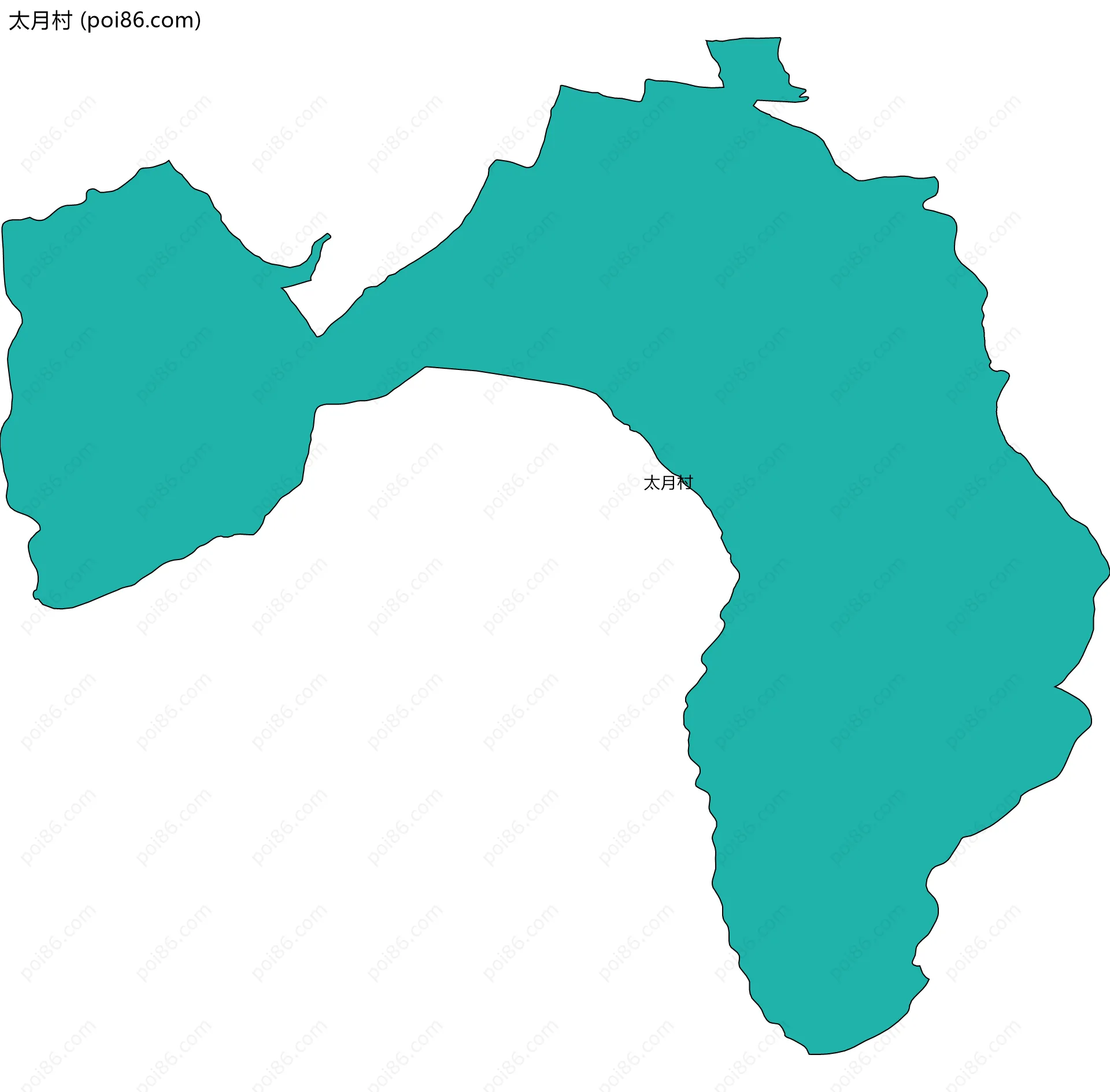 太月村边界地图