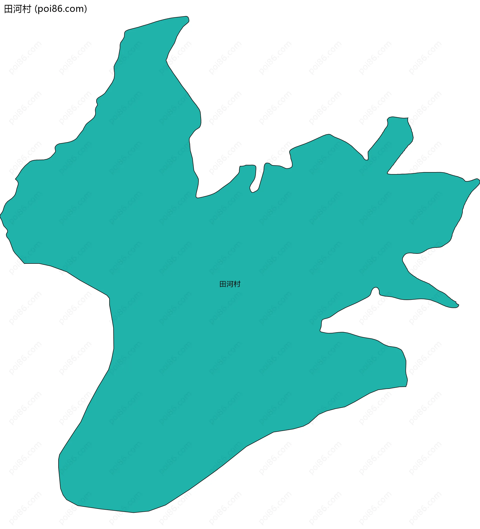 田河村边界地图