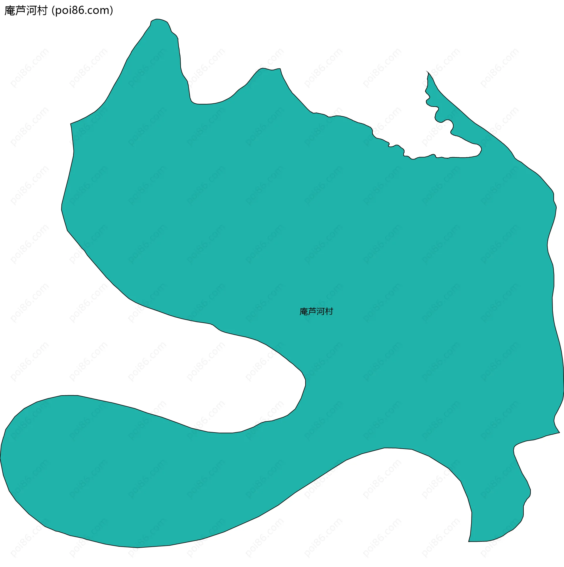 庵芦河村边界地图