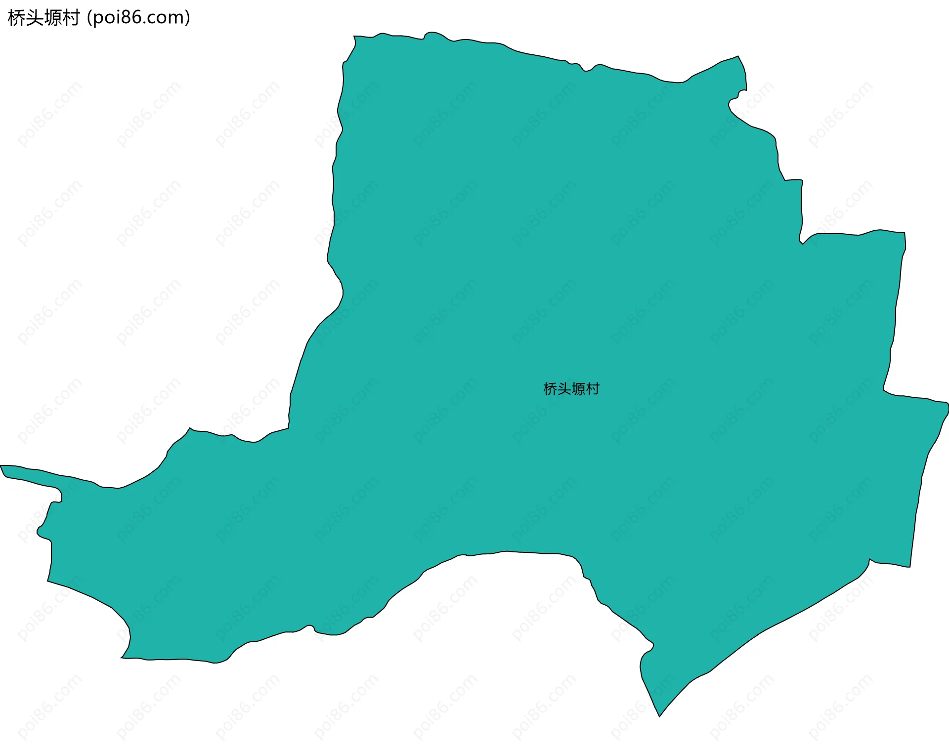 桥头塬村边界地图