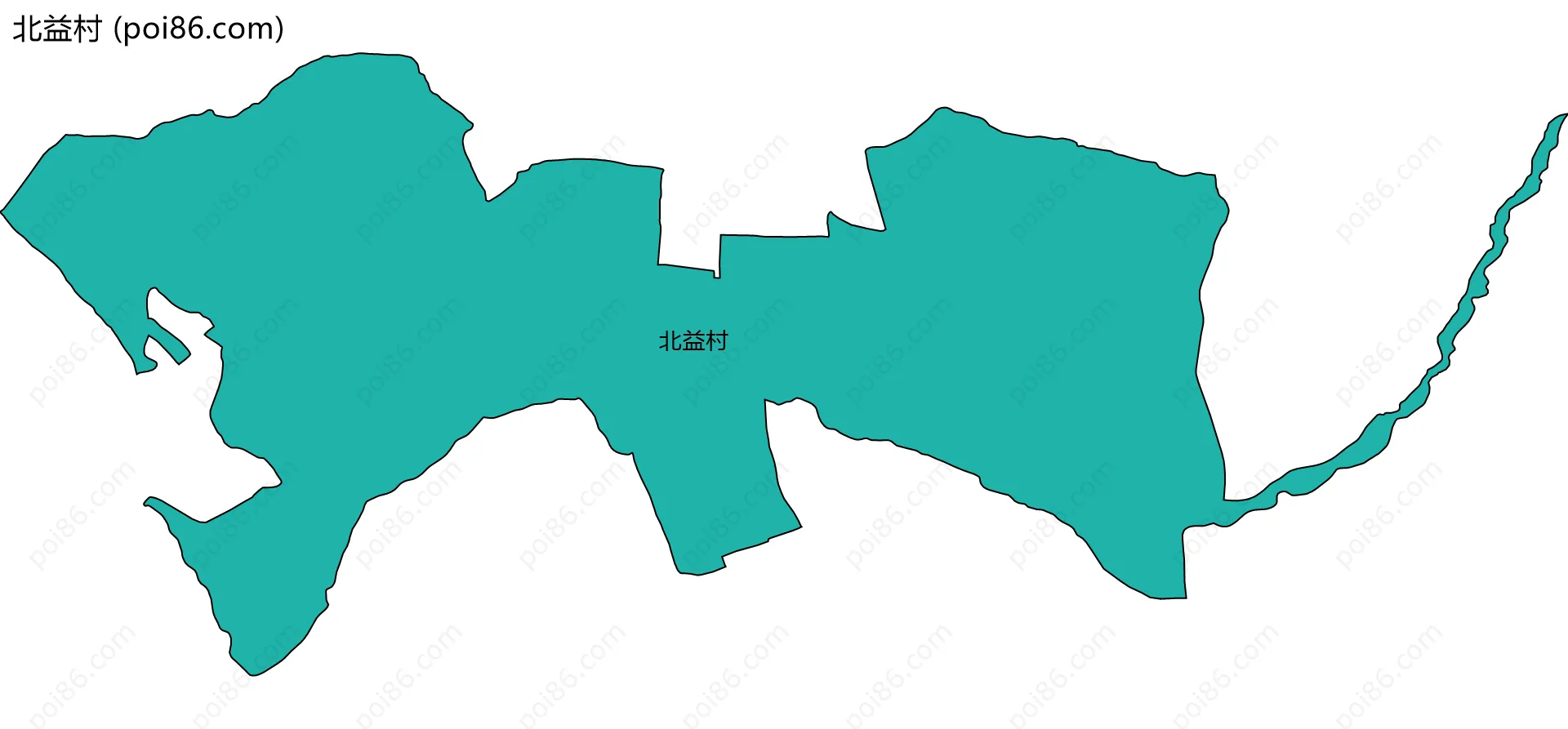 北益村边界地图