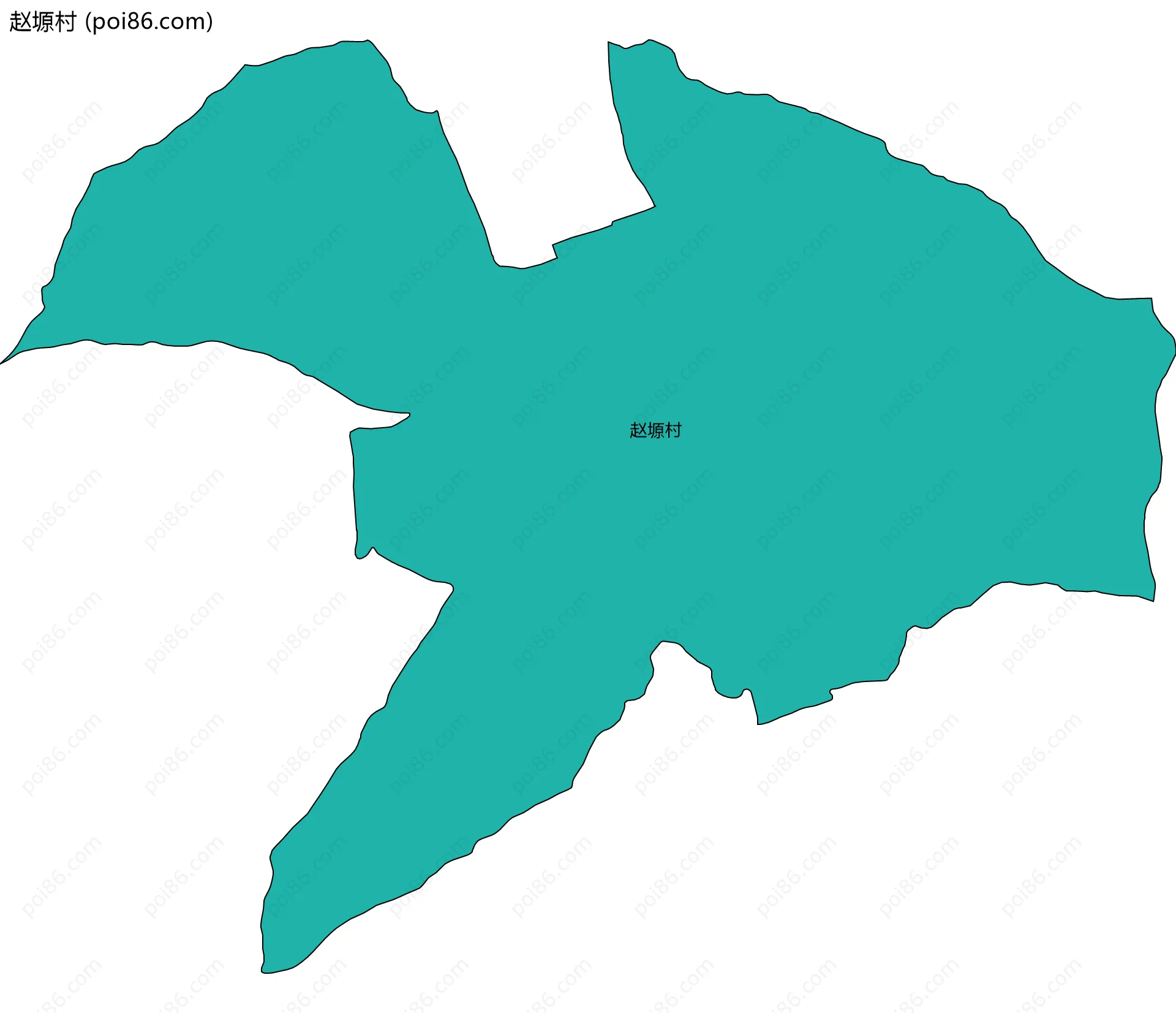 赵塬村边界地图