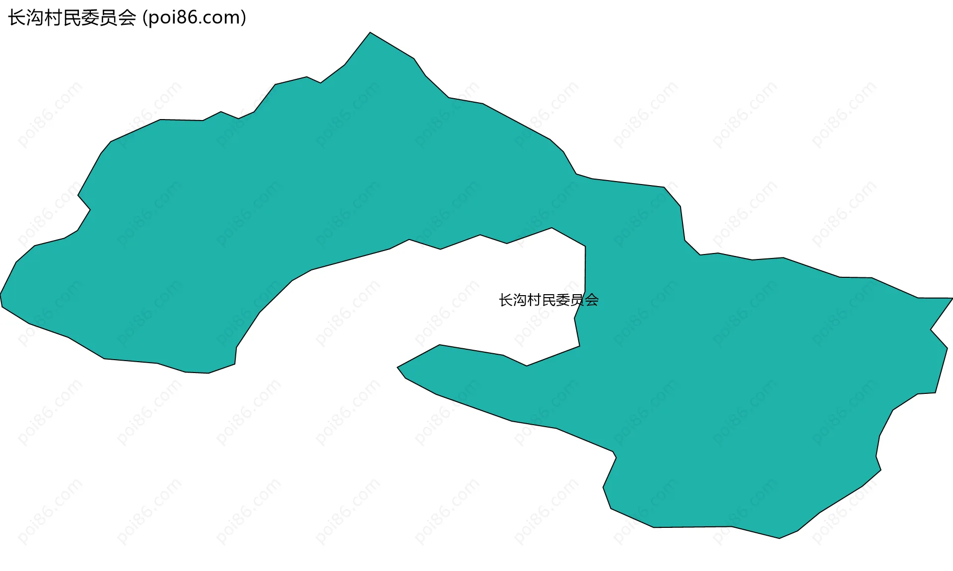 长沟村民委员会边界地图