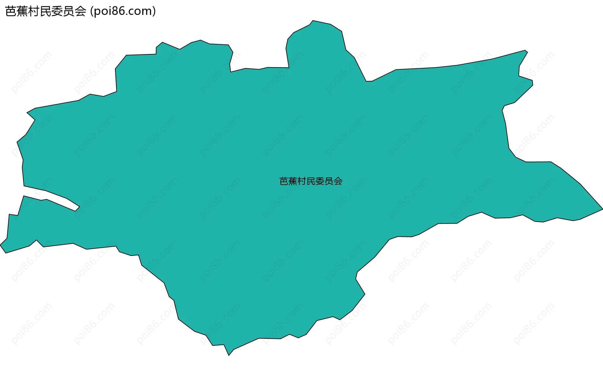 芭蕉村民委员会边界地图