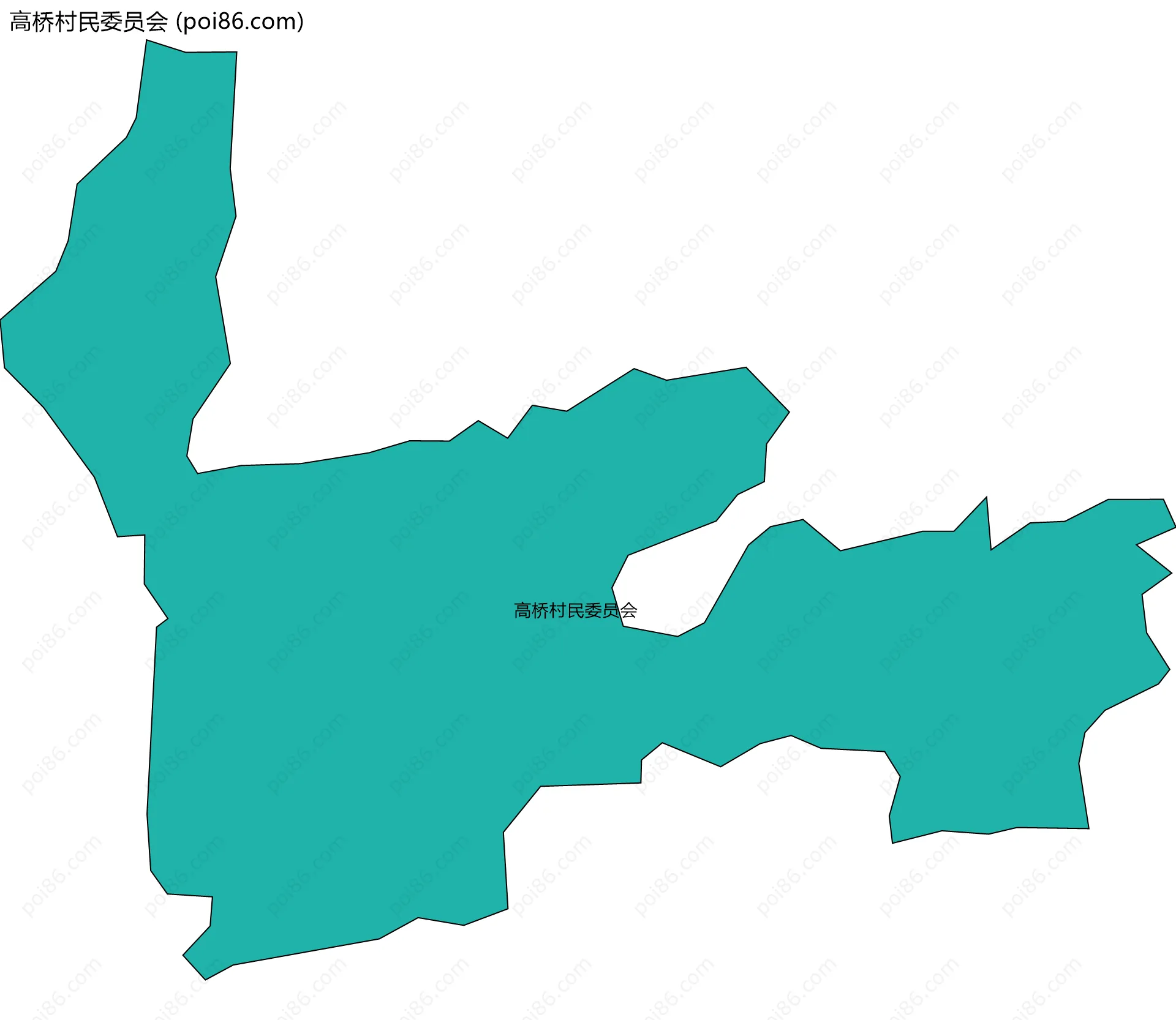 高桥村民委员会边界地图