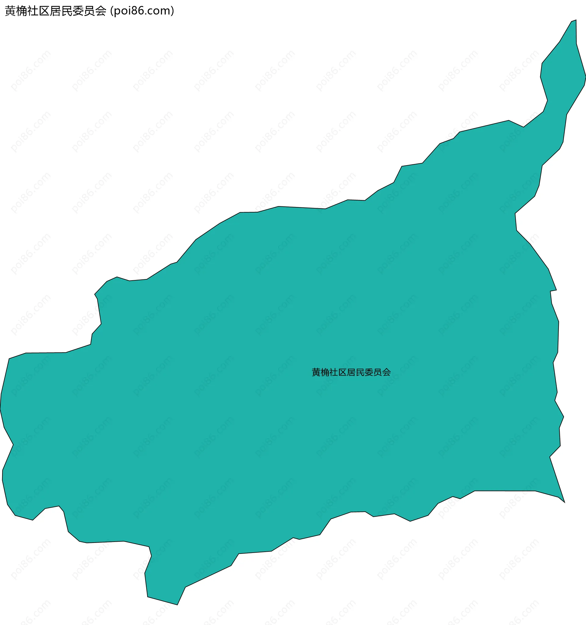 黄桷社区居民委员会边界地图