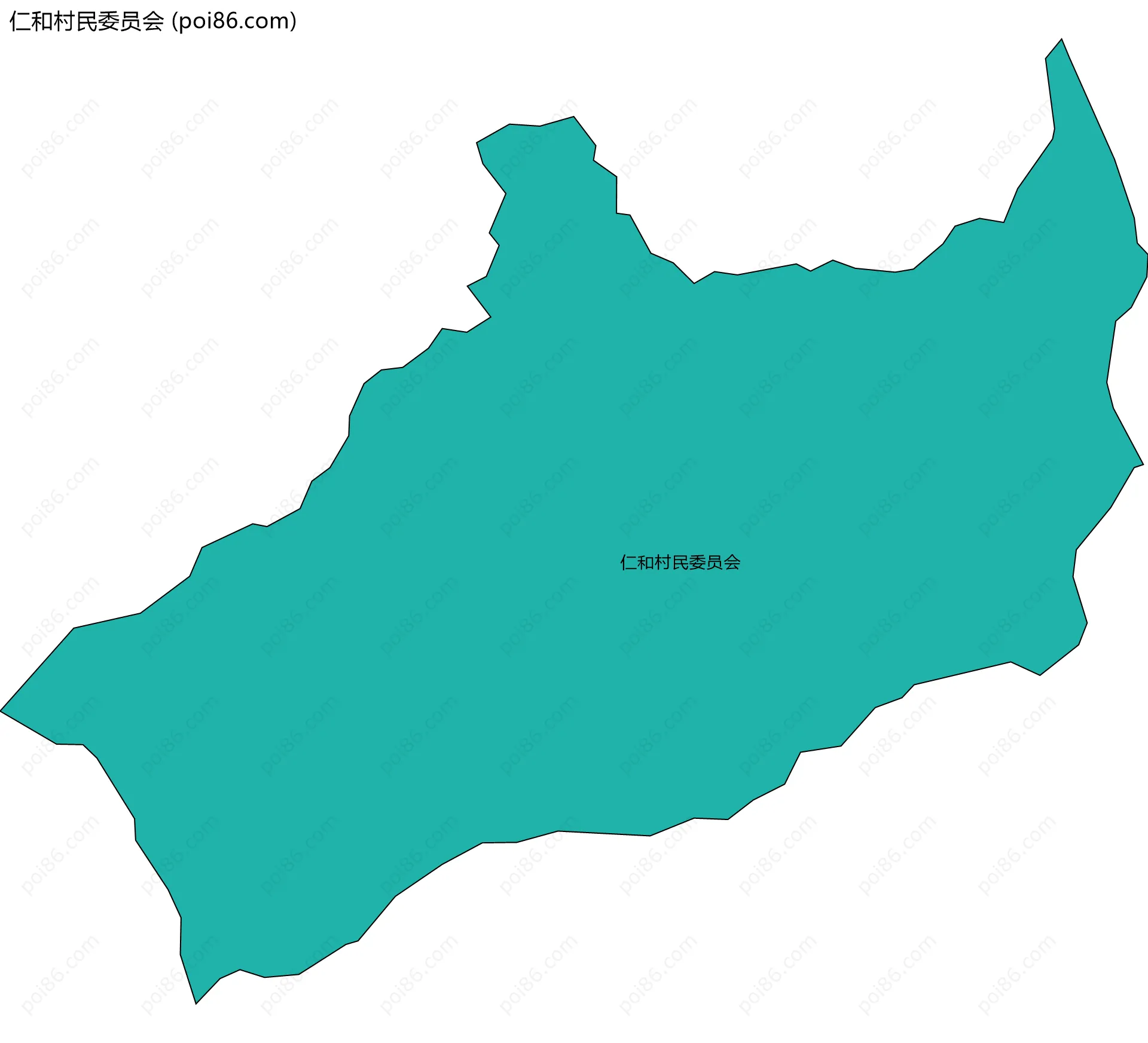 仁和村民委员会边界地图