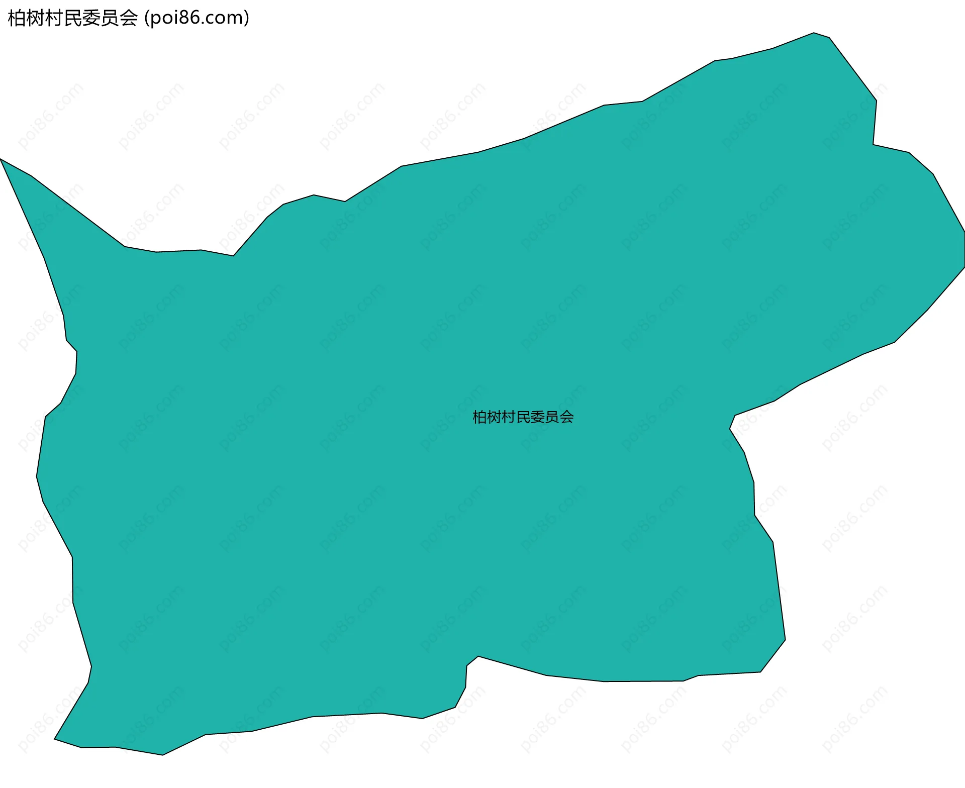 柏树村民委员会边界地图