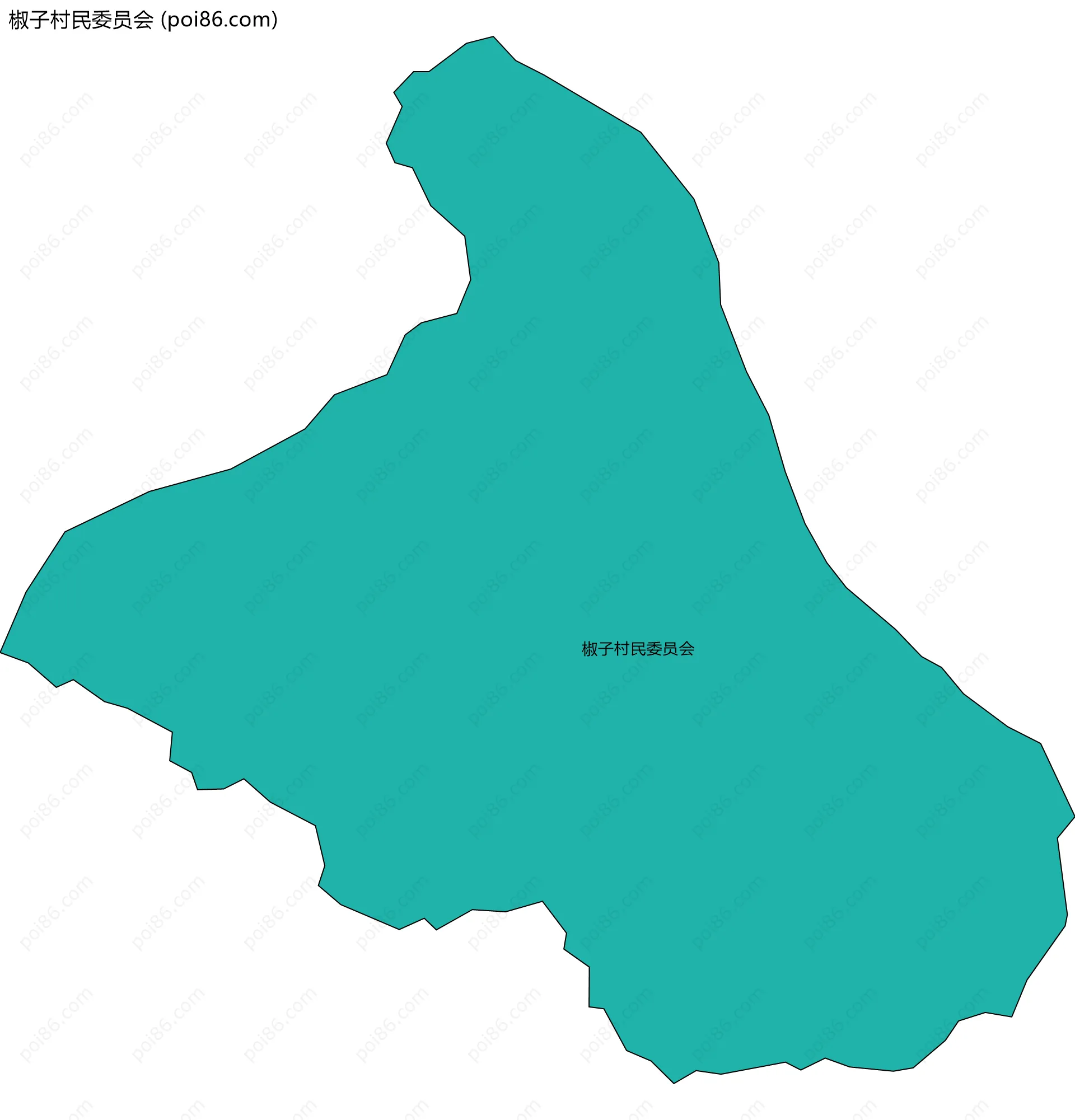 椒子村民委员会边界地图