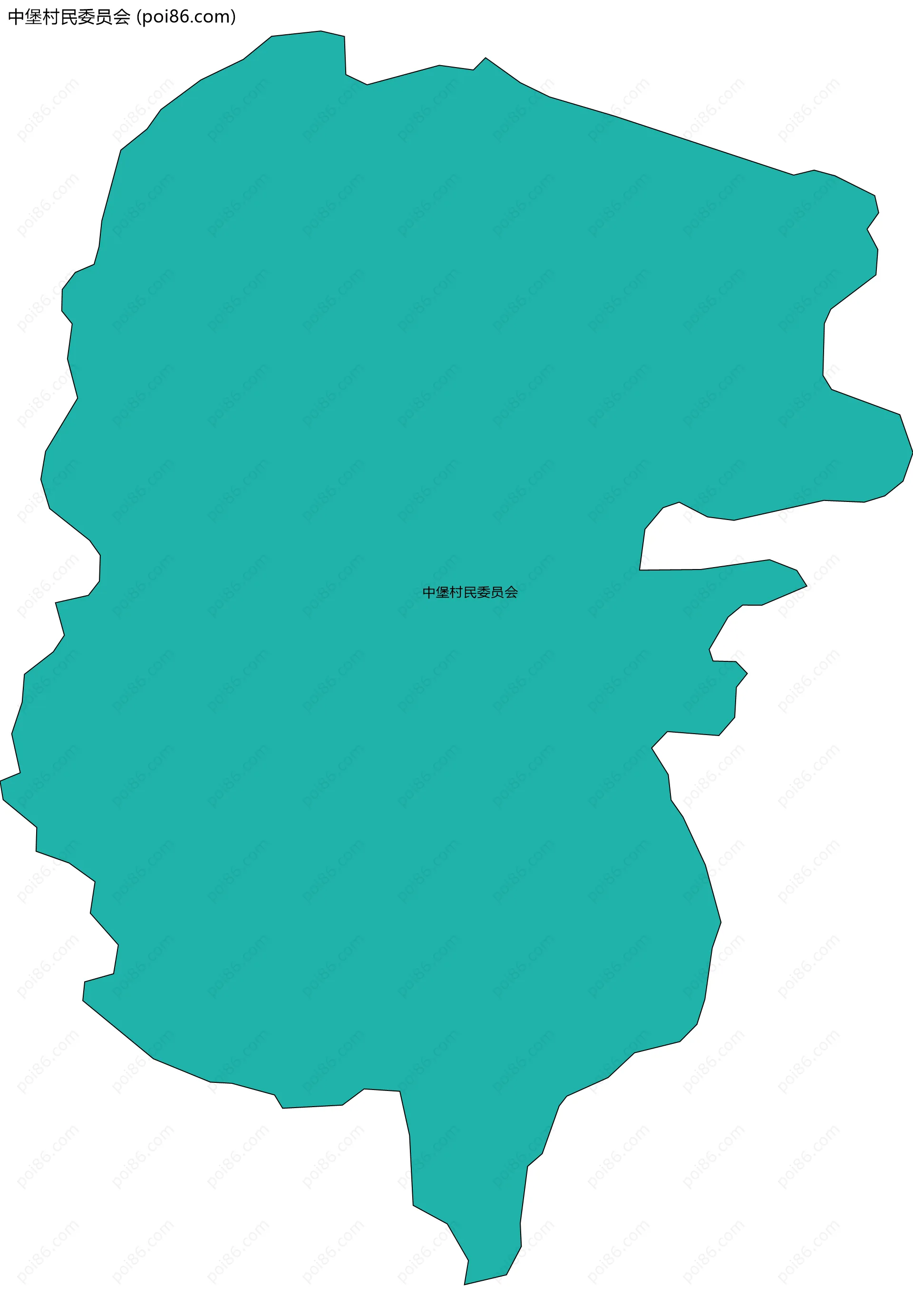 中堡村民委员会边界地图