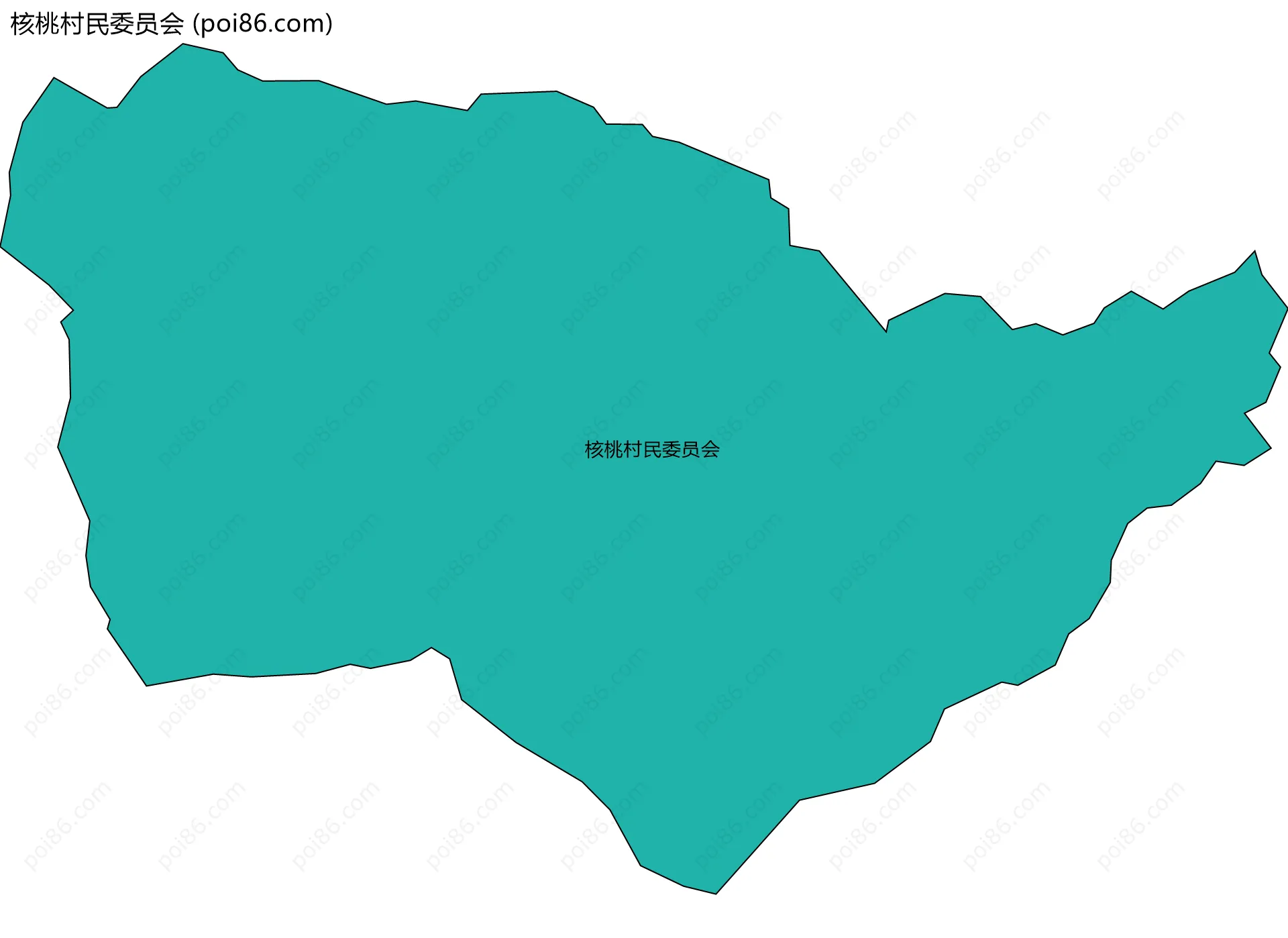 核桃村民委员会边界地图
