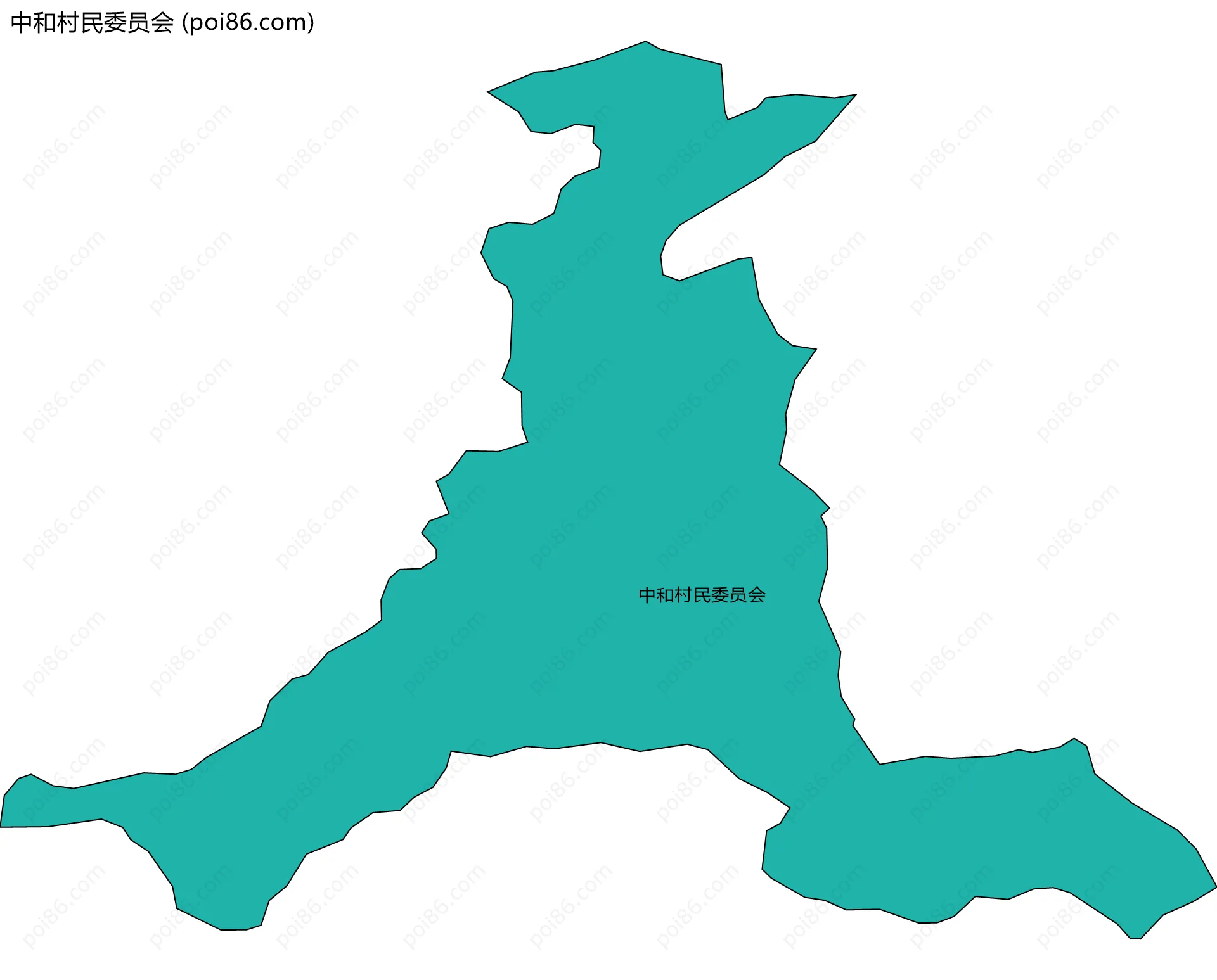 中和村民委员会边界地图