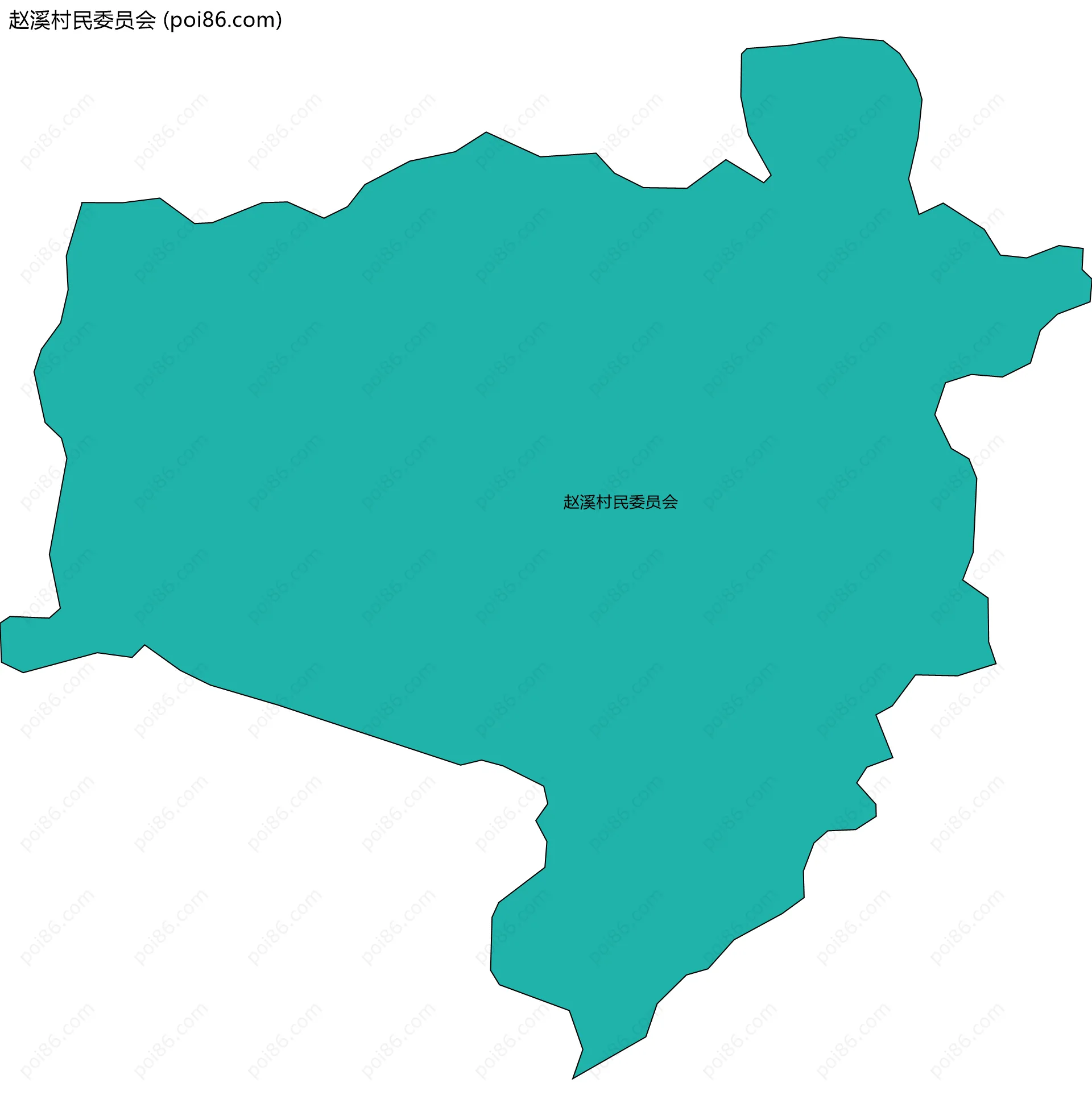 赵溪村民委员会边界地图