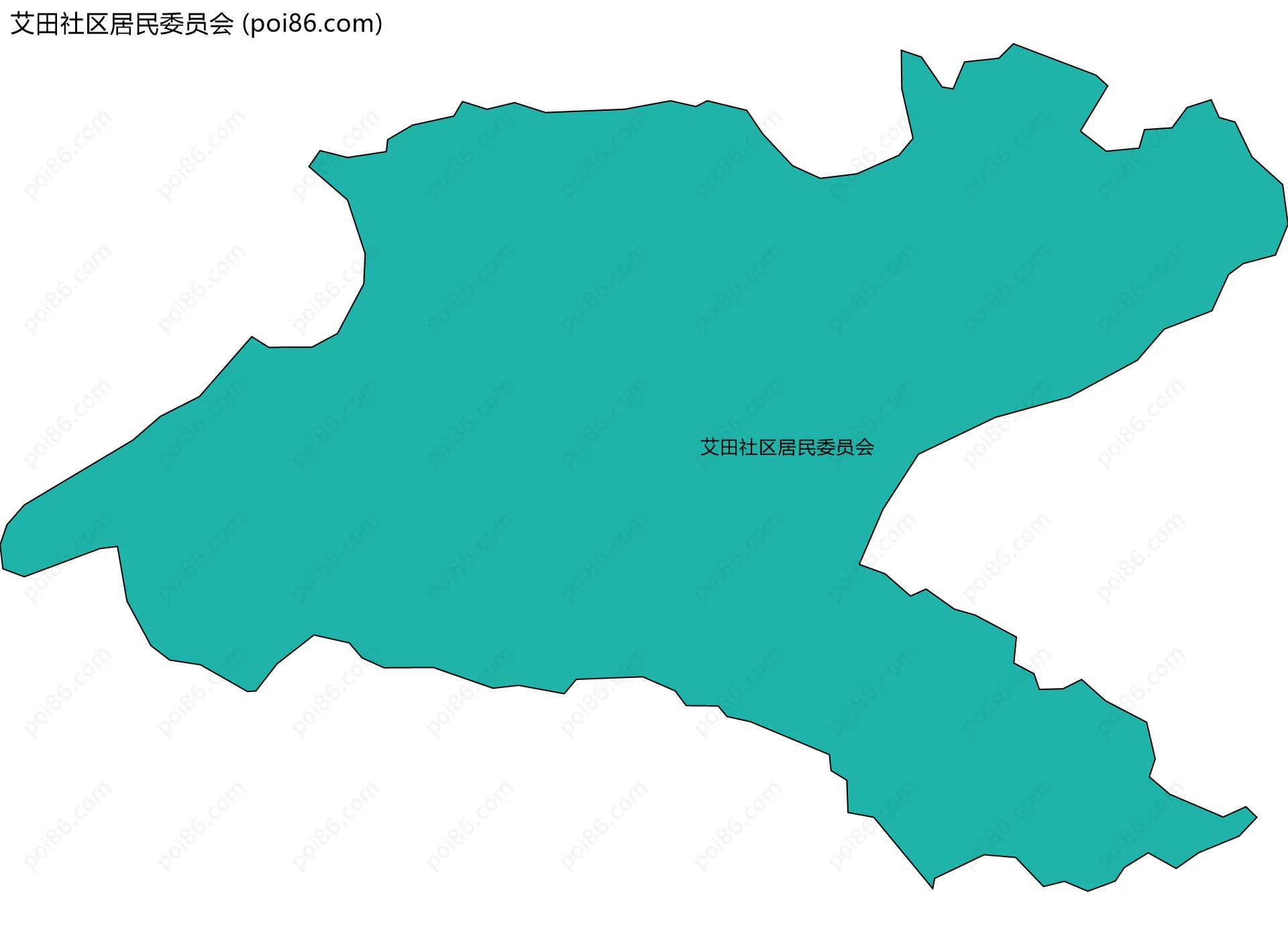 艾田社区居民委员会边界地图