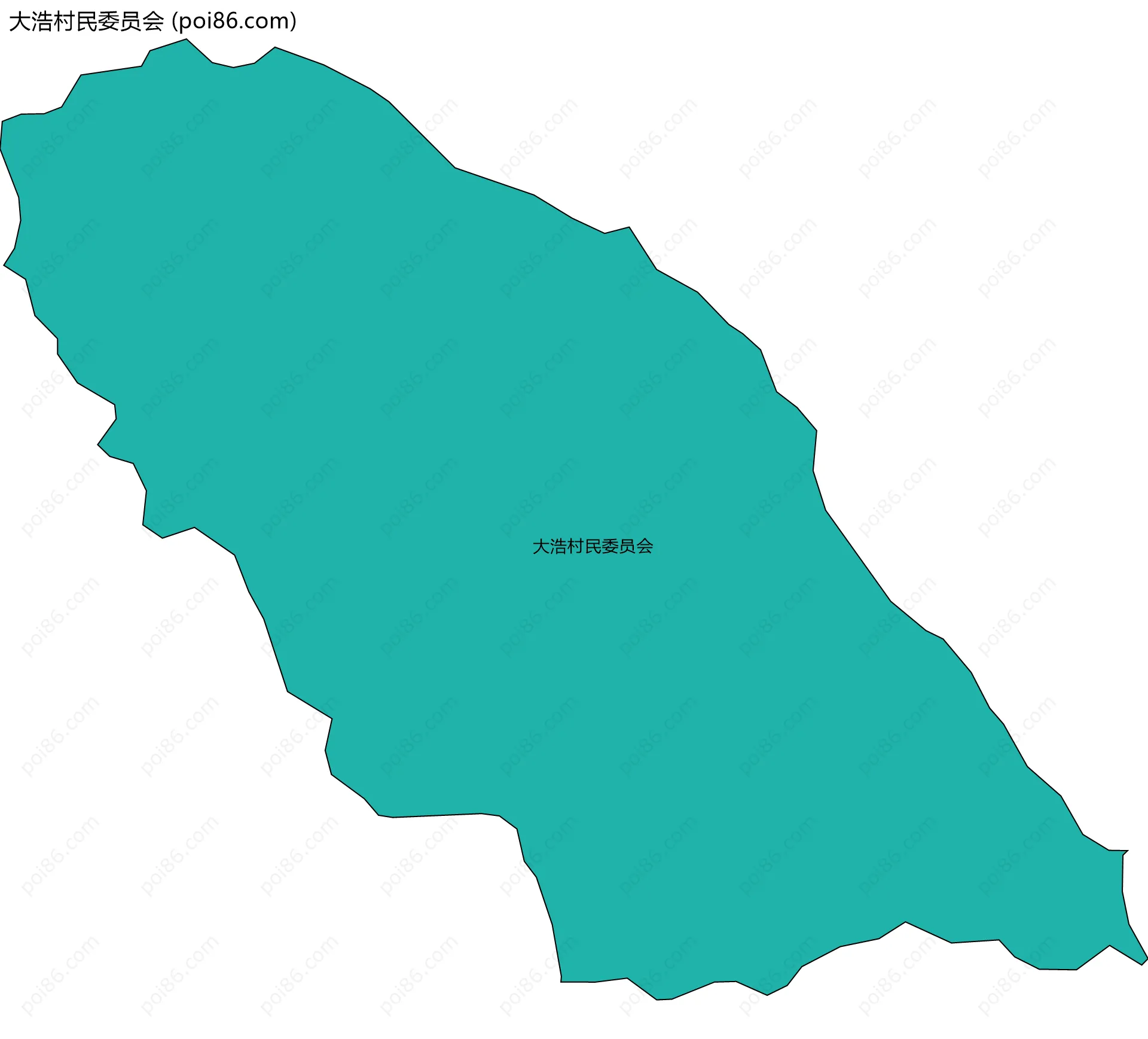 大浩村民委员会边界地图