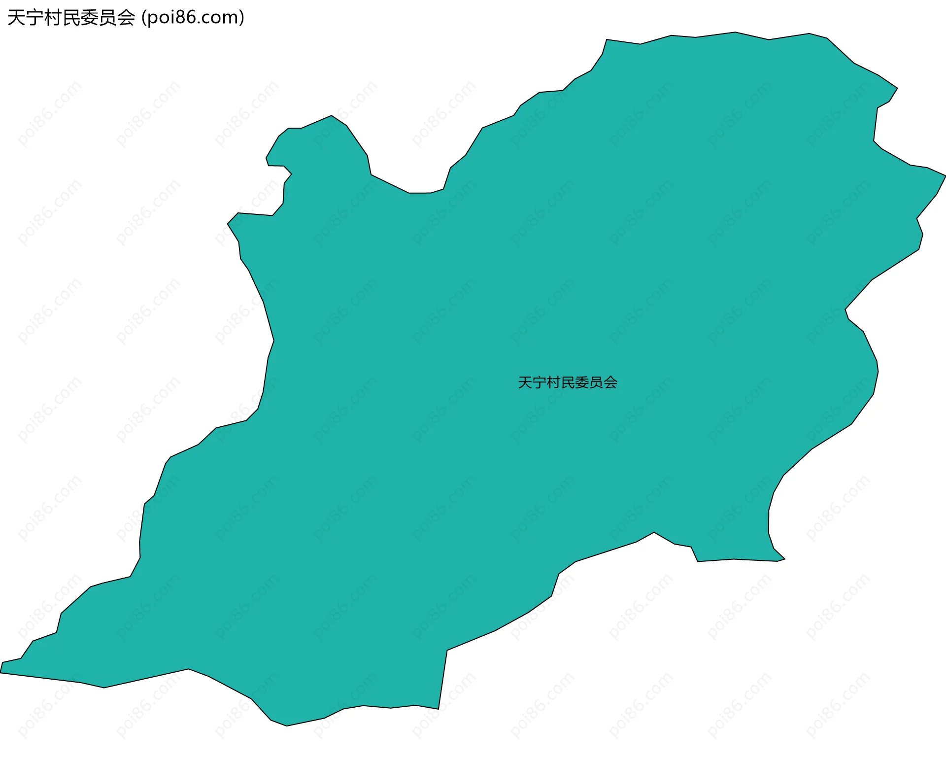 天宁村民委员会边界地图
