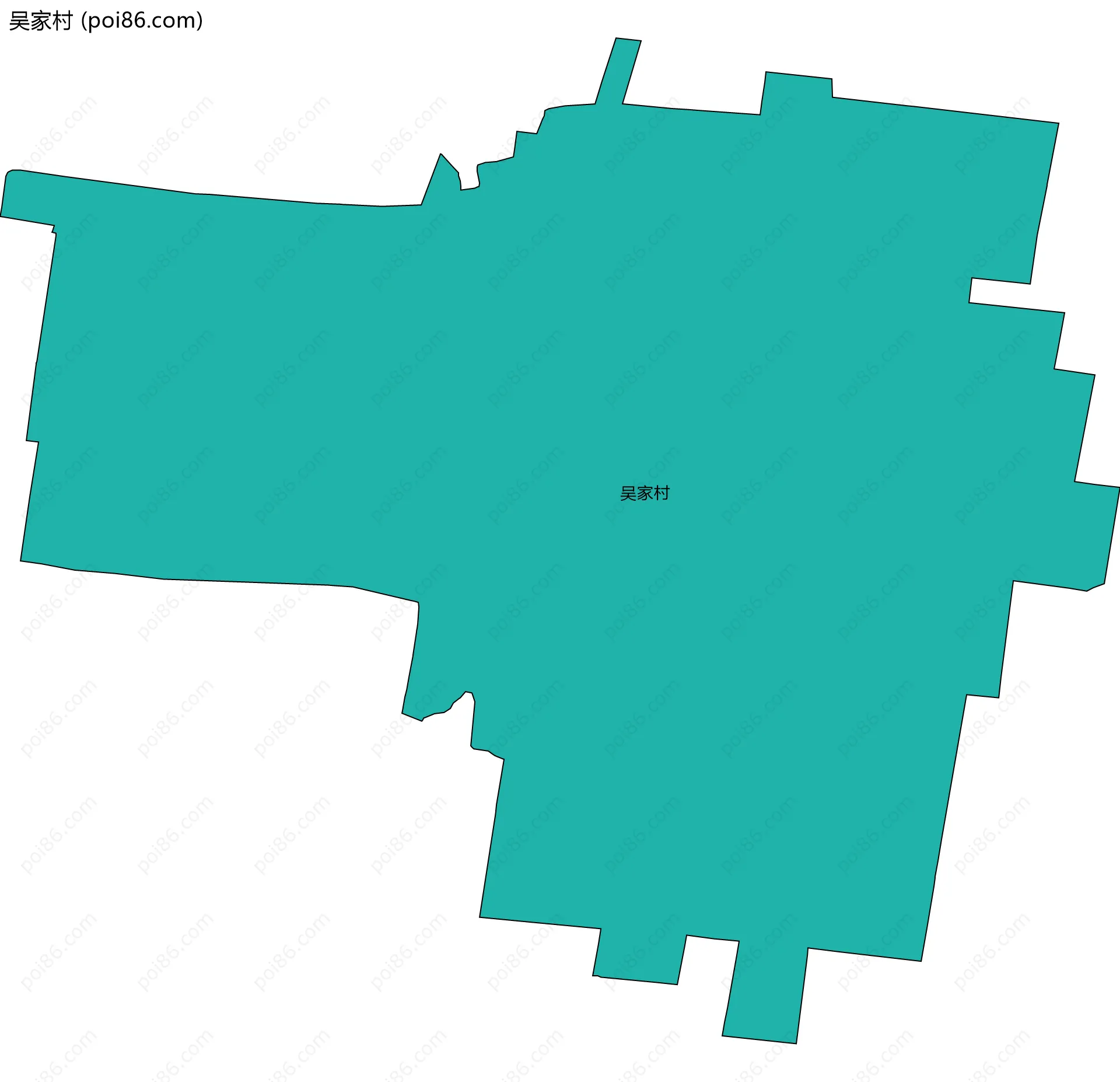 吴家村边界地图