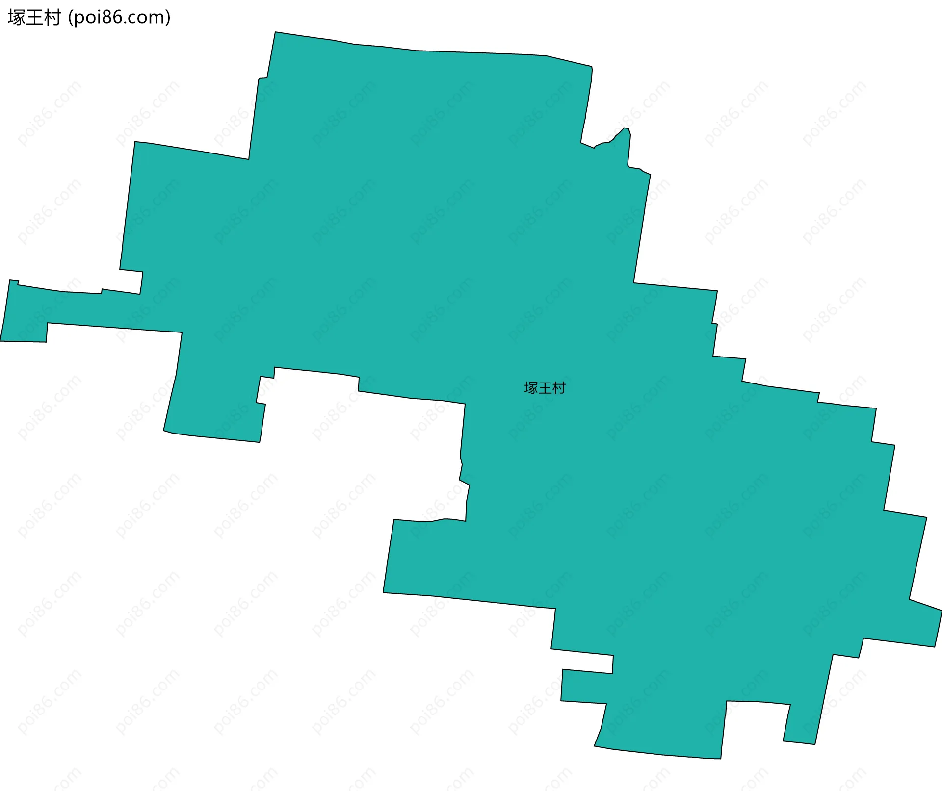 塚王村边界地图