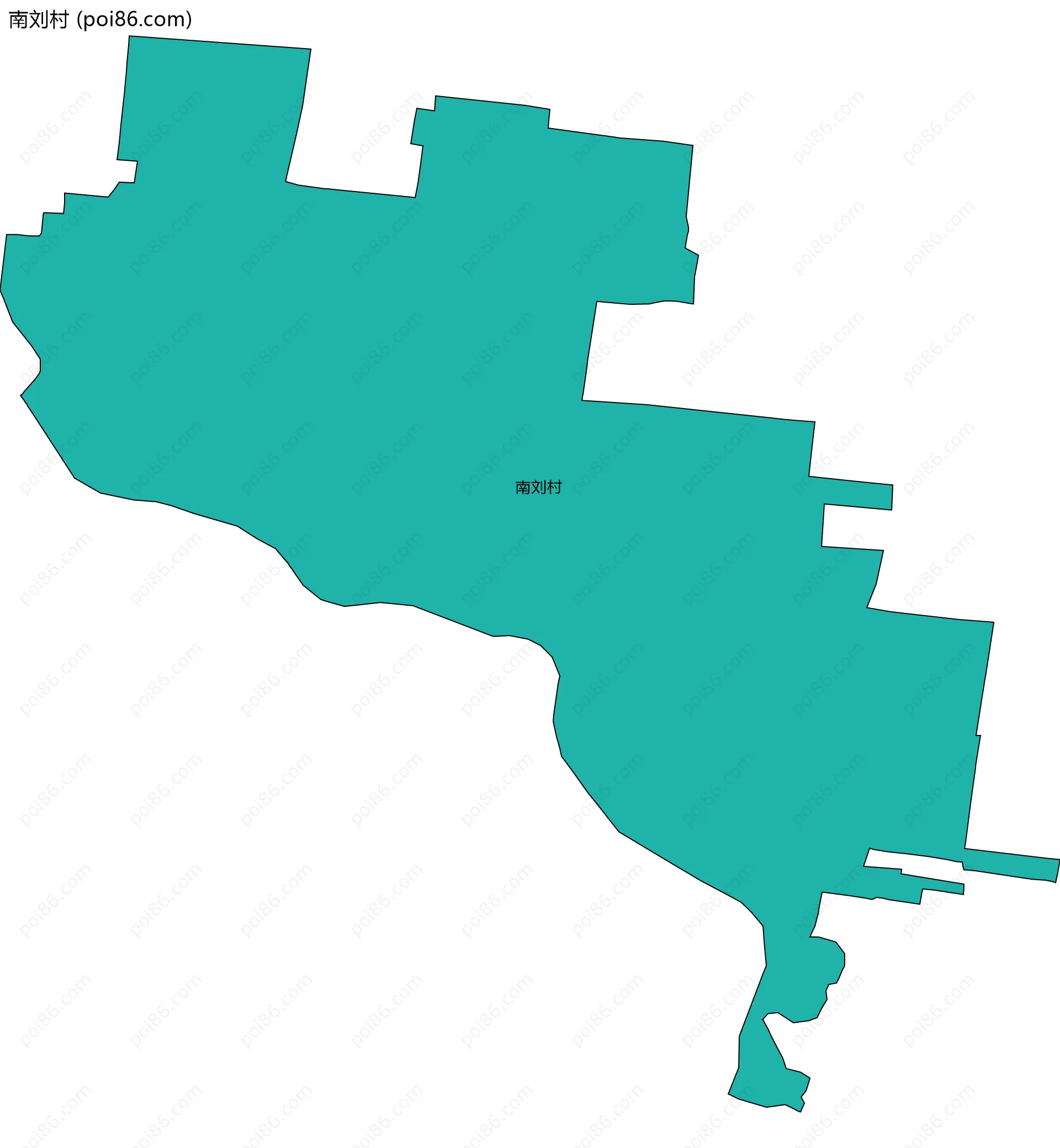 南刘村边界地图