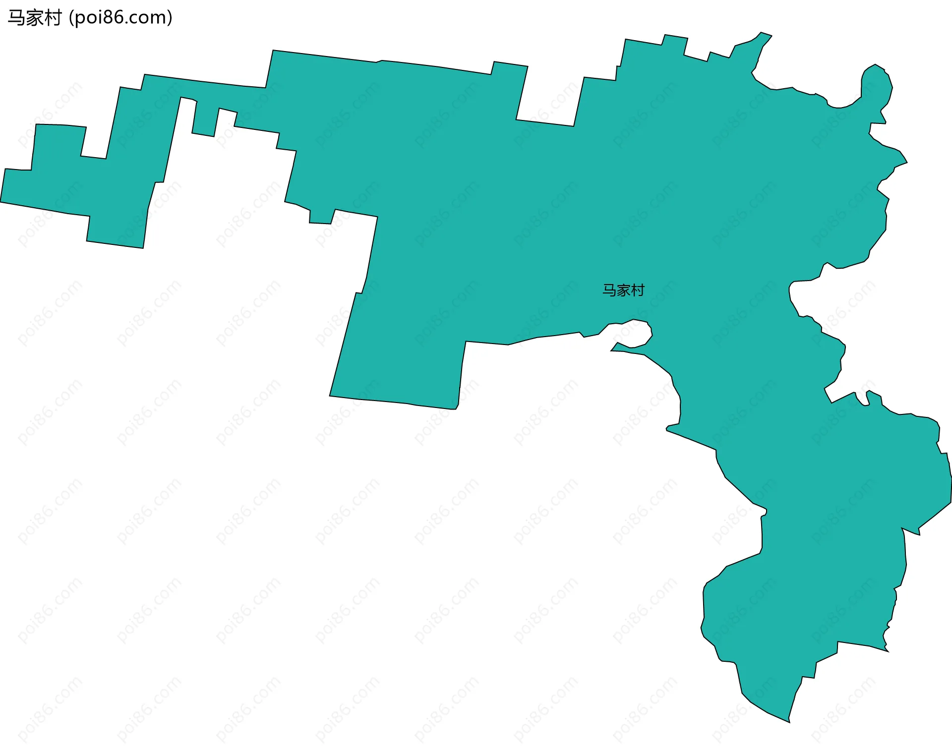 马家村边界地图