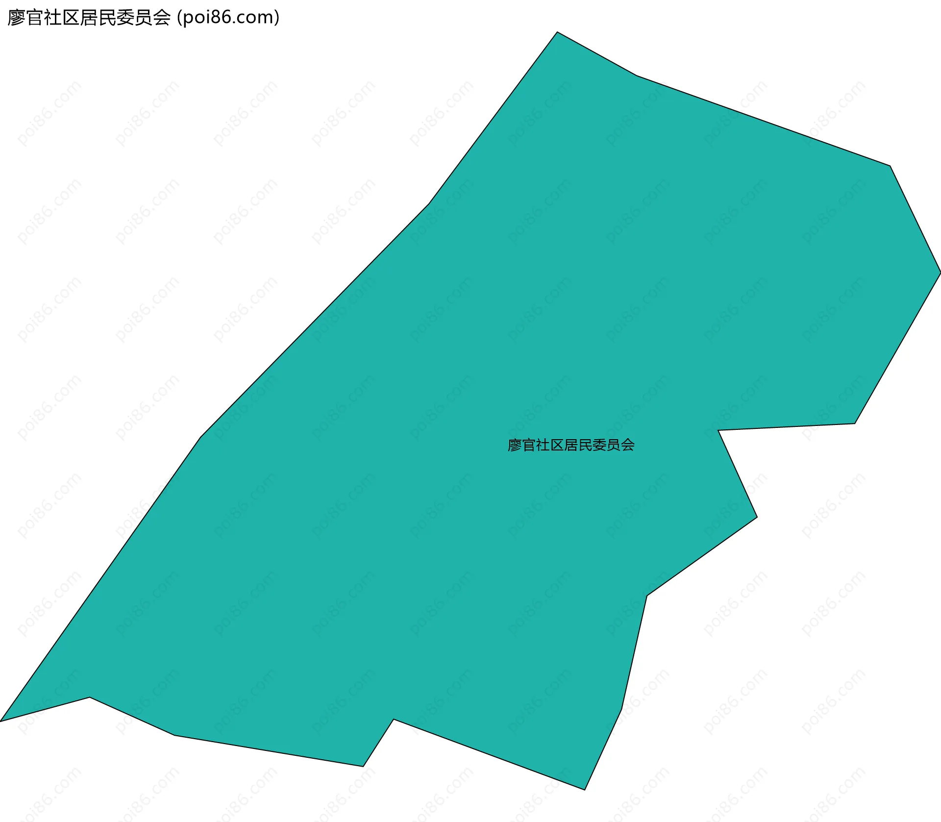 廖官社区居民委员会边界地图