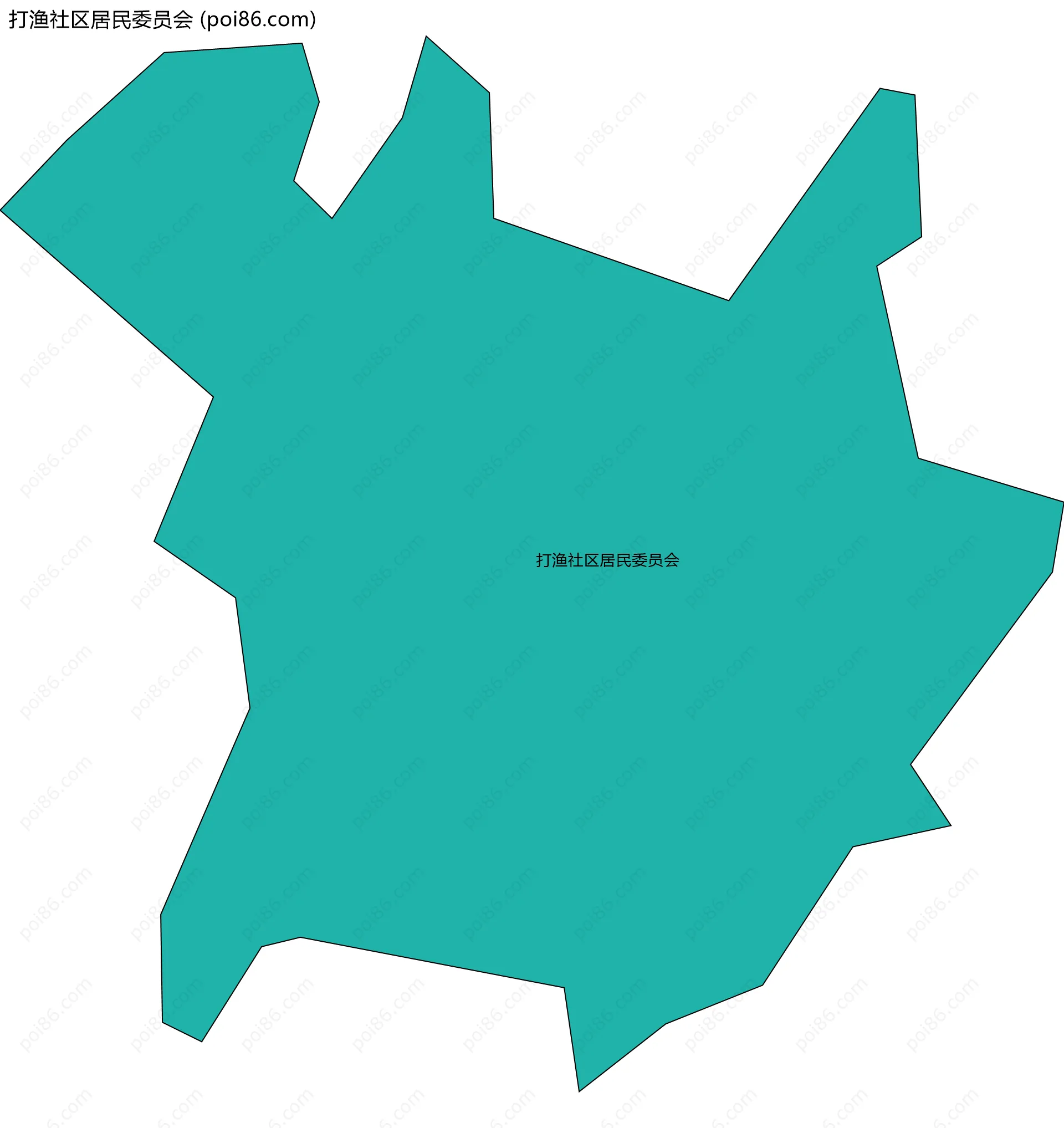 打渔社区居民委员会边界地图