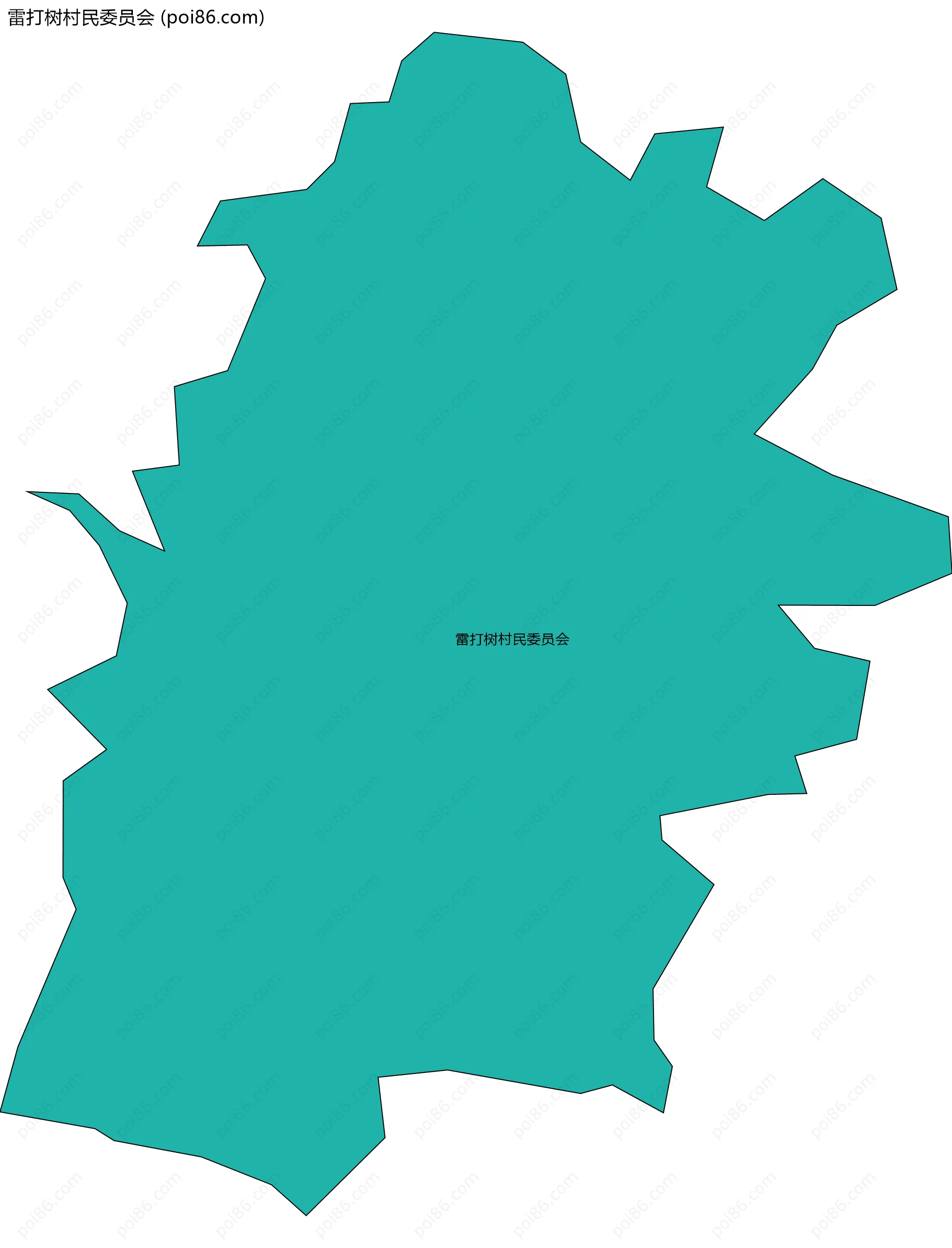 雷打树村民委员会边界地图