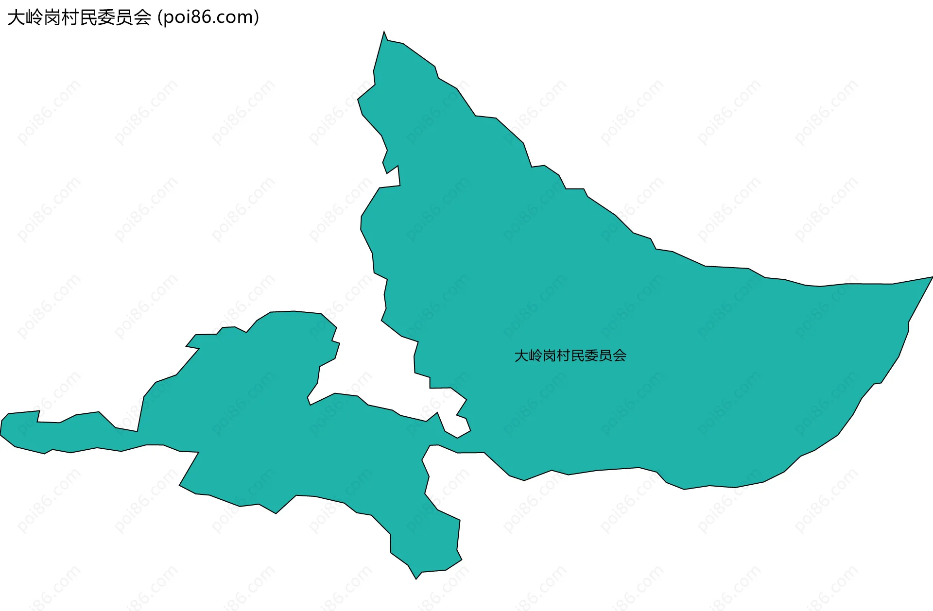大岭岗村民委员会边界地图