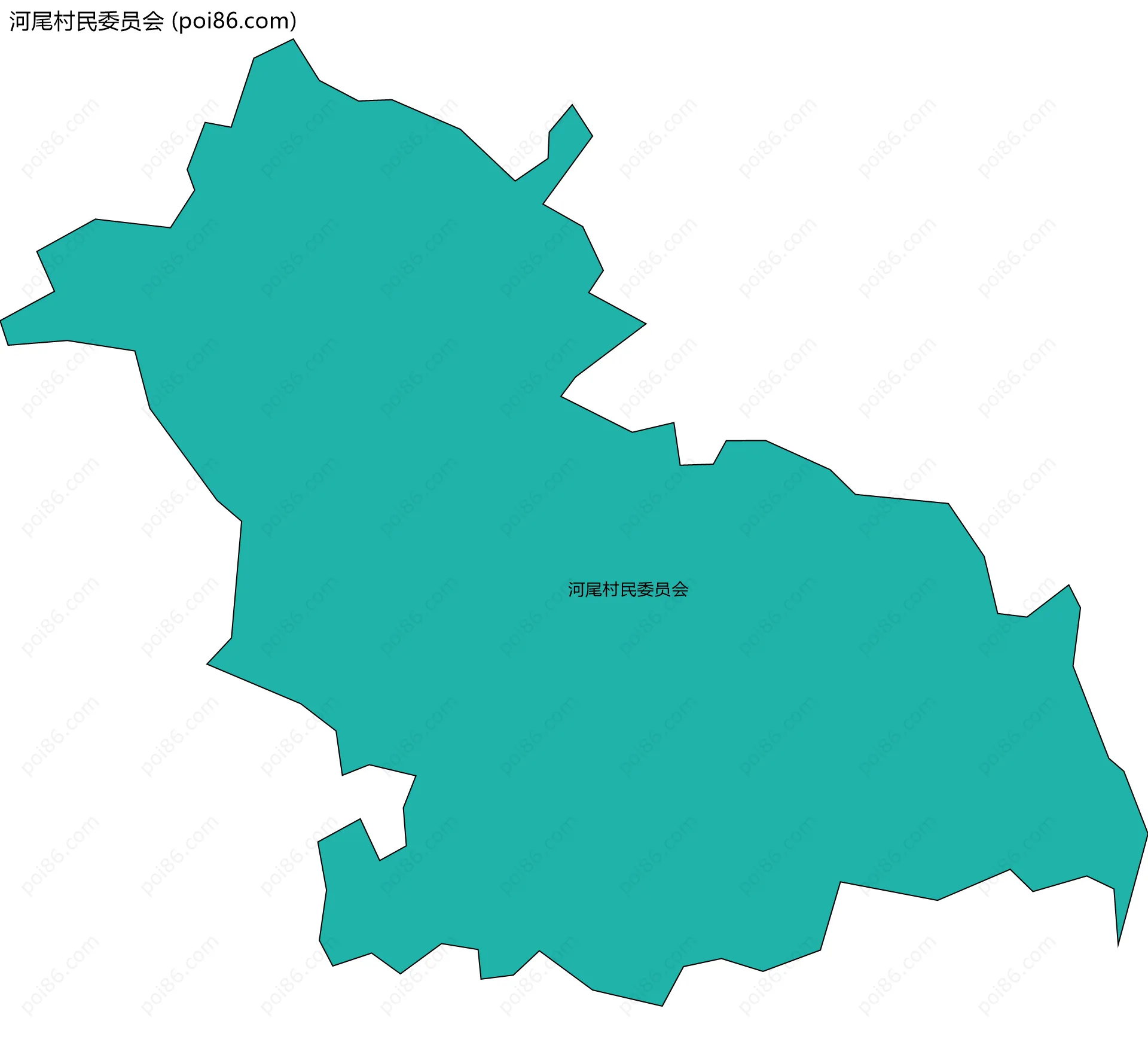 河尾村民委员会边界地图