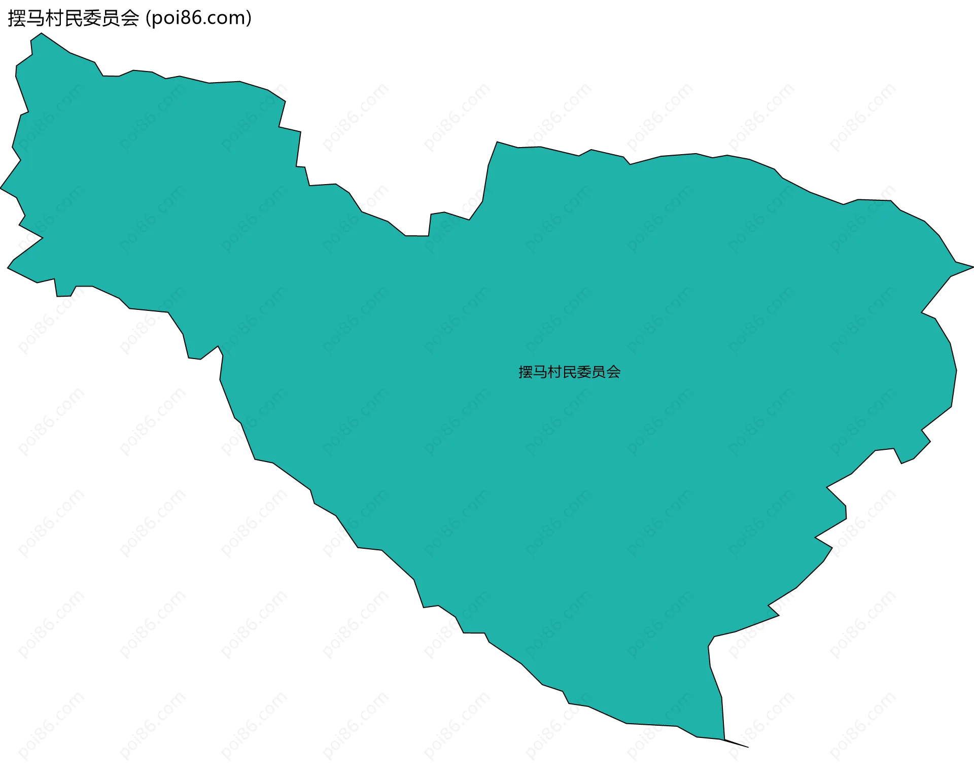 摆马村民委员会边界地图