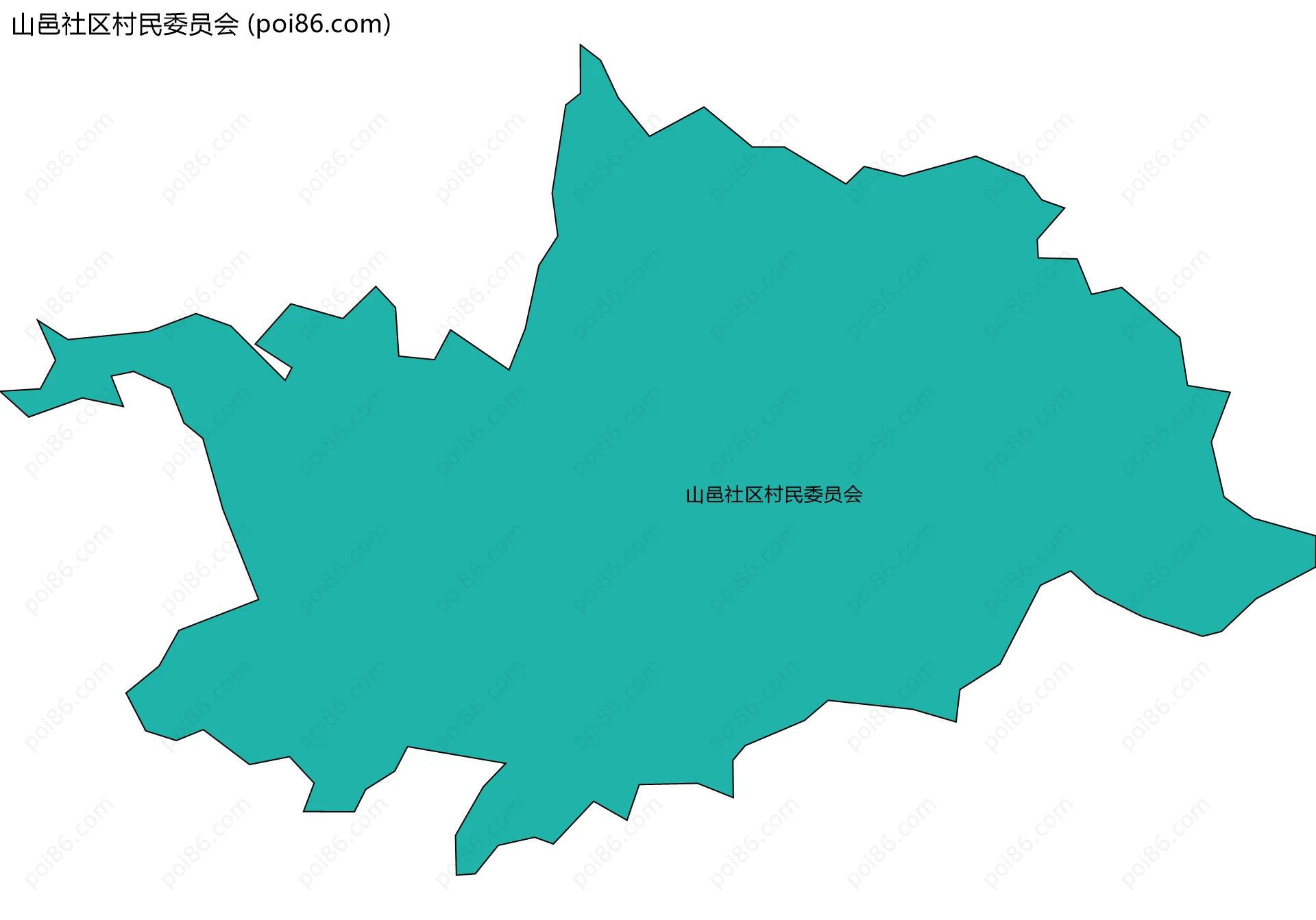 山邑社区村民委员会边界地图