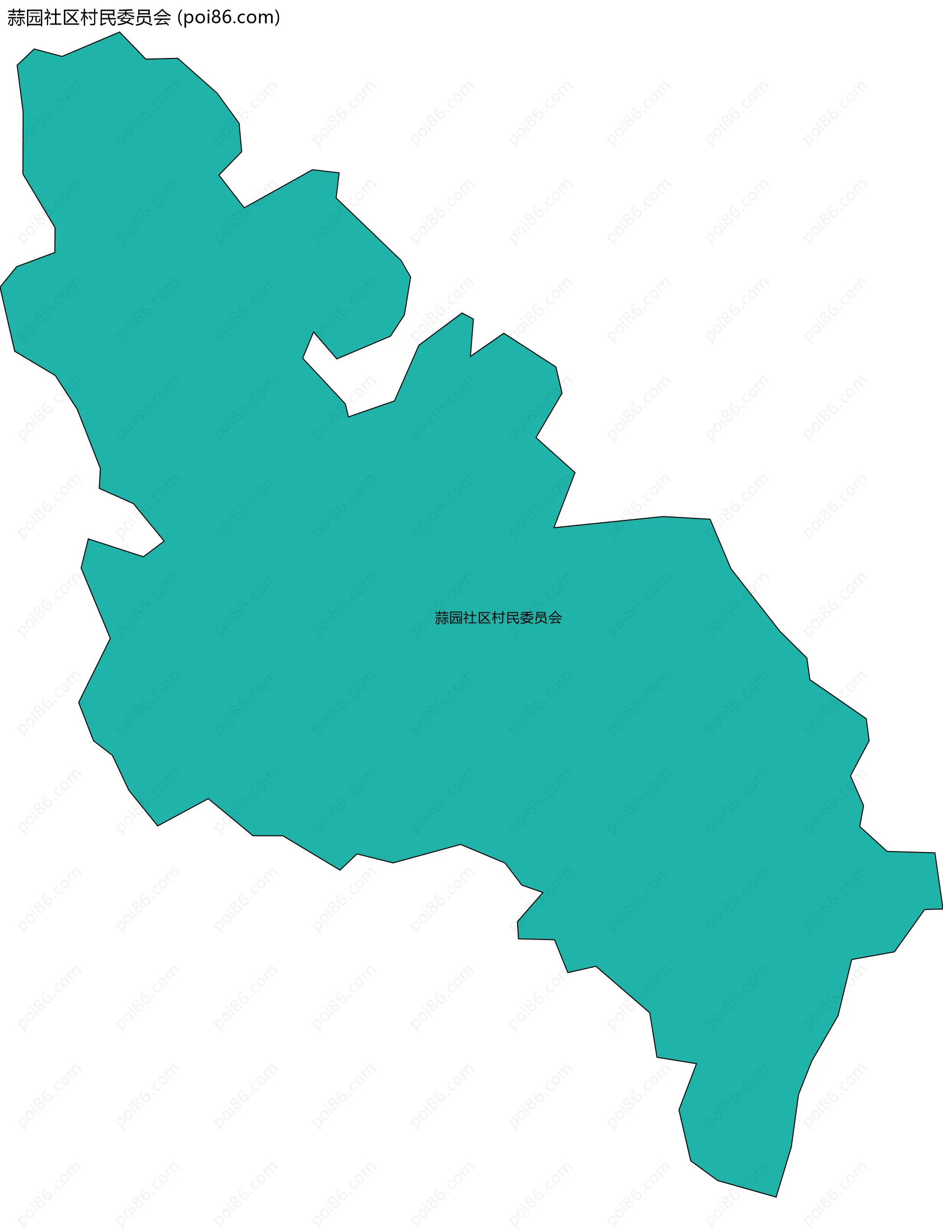 蒜园社区村民委员会边界地图