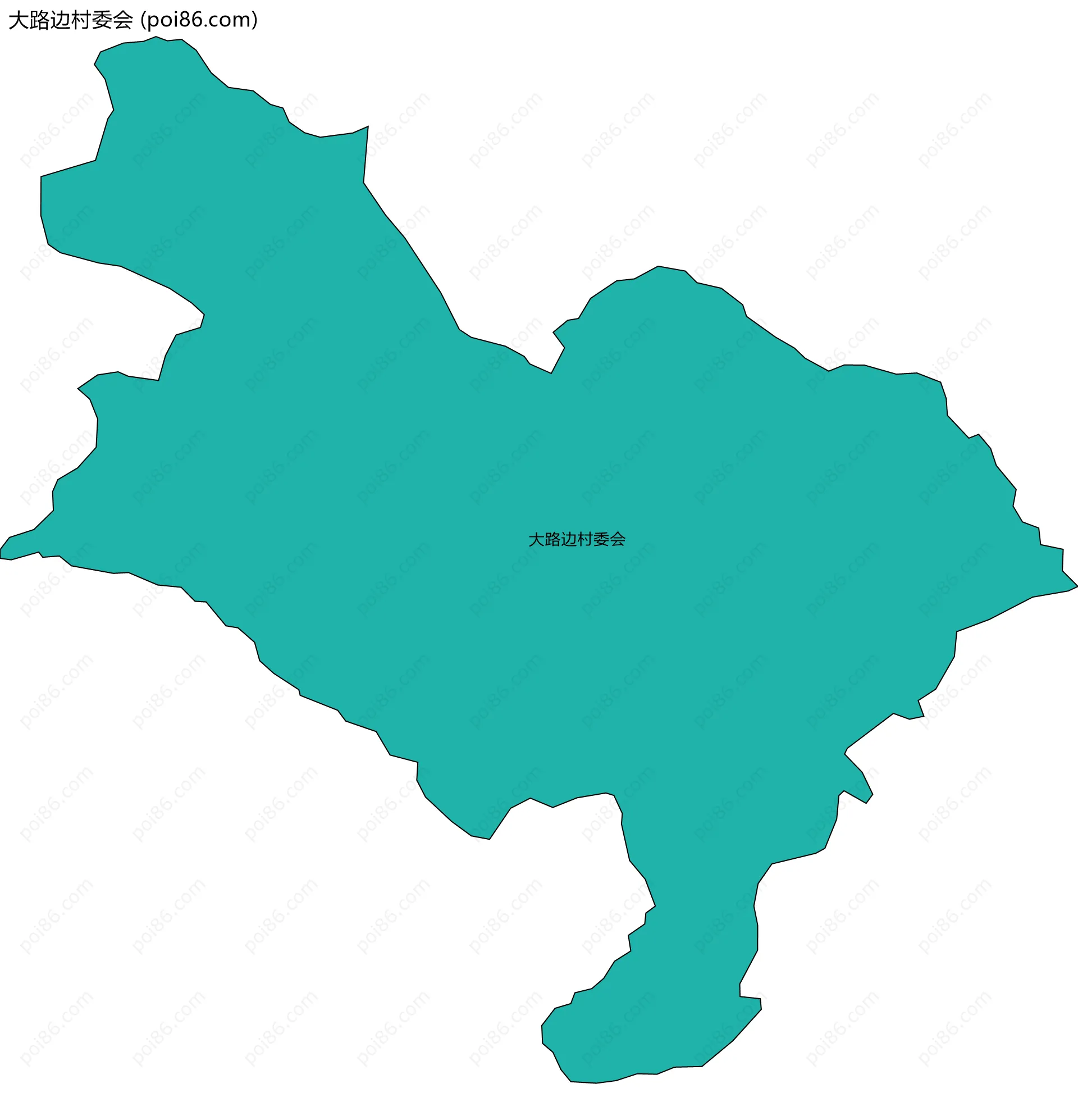 大路边村委会边界地图